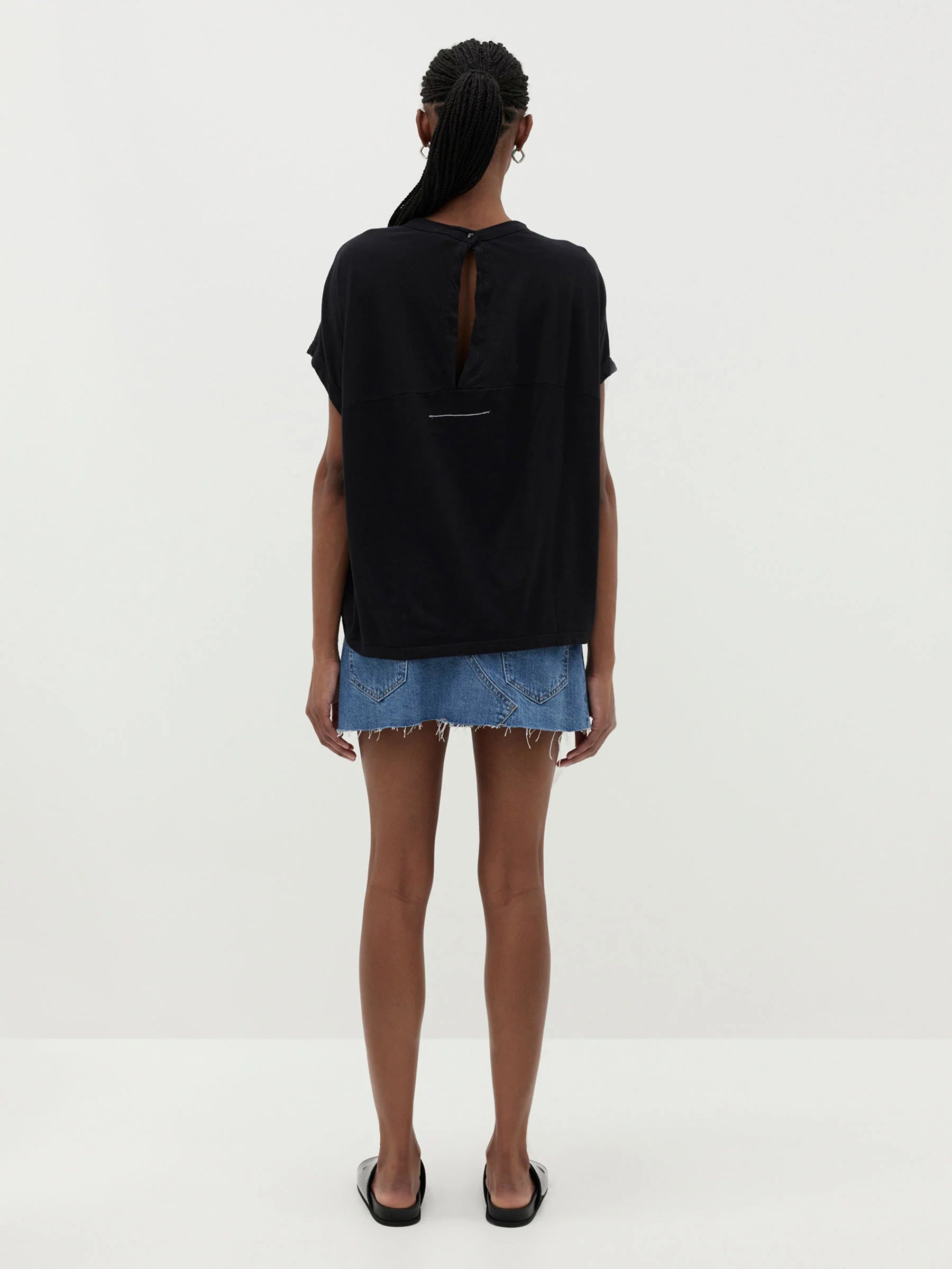 Slouch Circle Tank in Black
