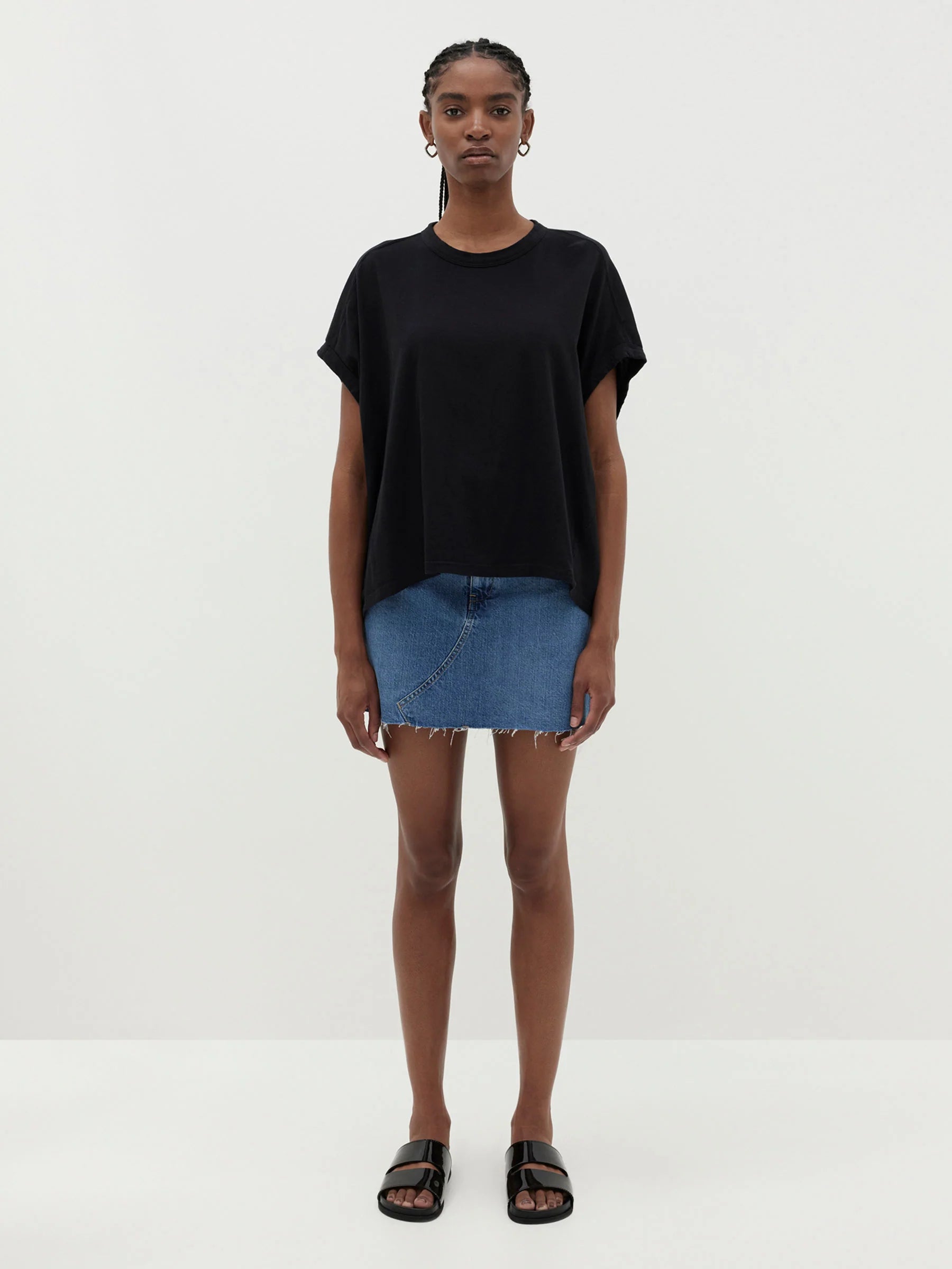 Slouch Circle Tank in Black