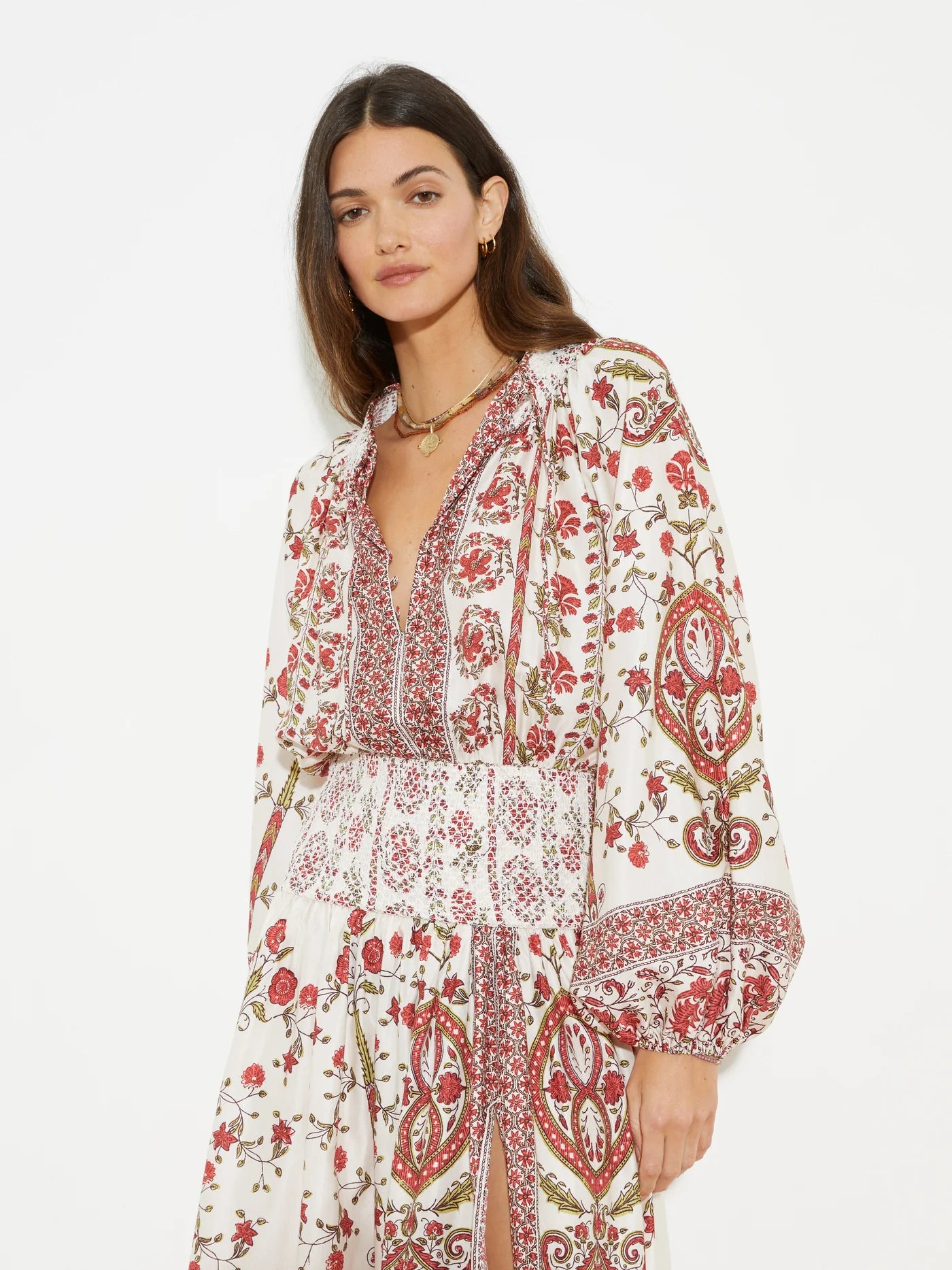 Ceres Shirred Maxi Dress