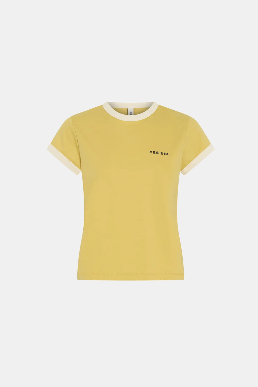 Yes SIR Fitted Tee in Yellow