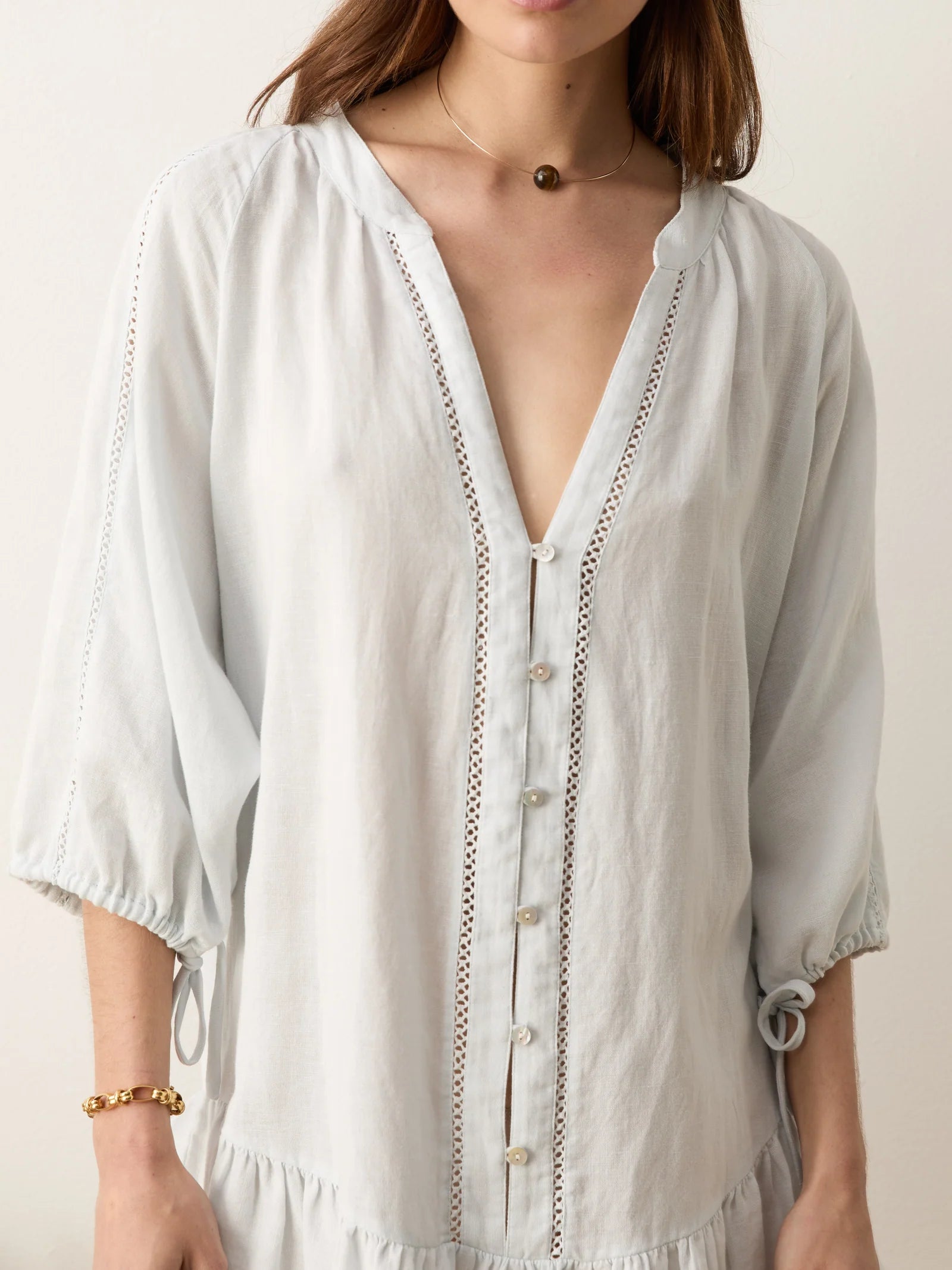La Ponche Frill Dress in Sky