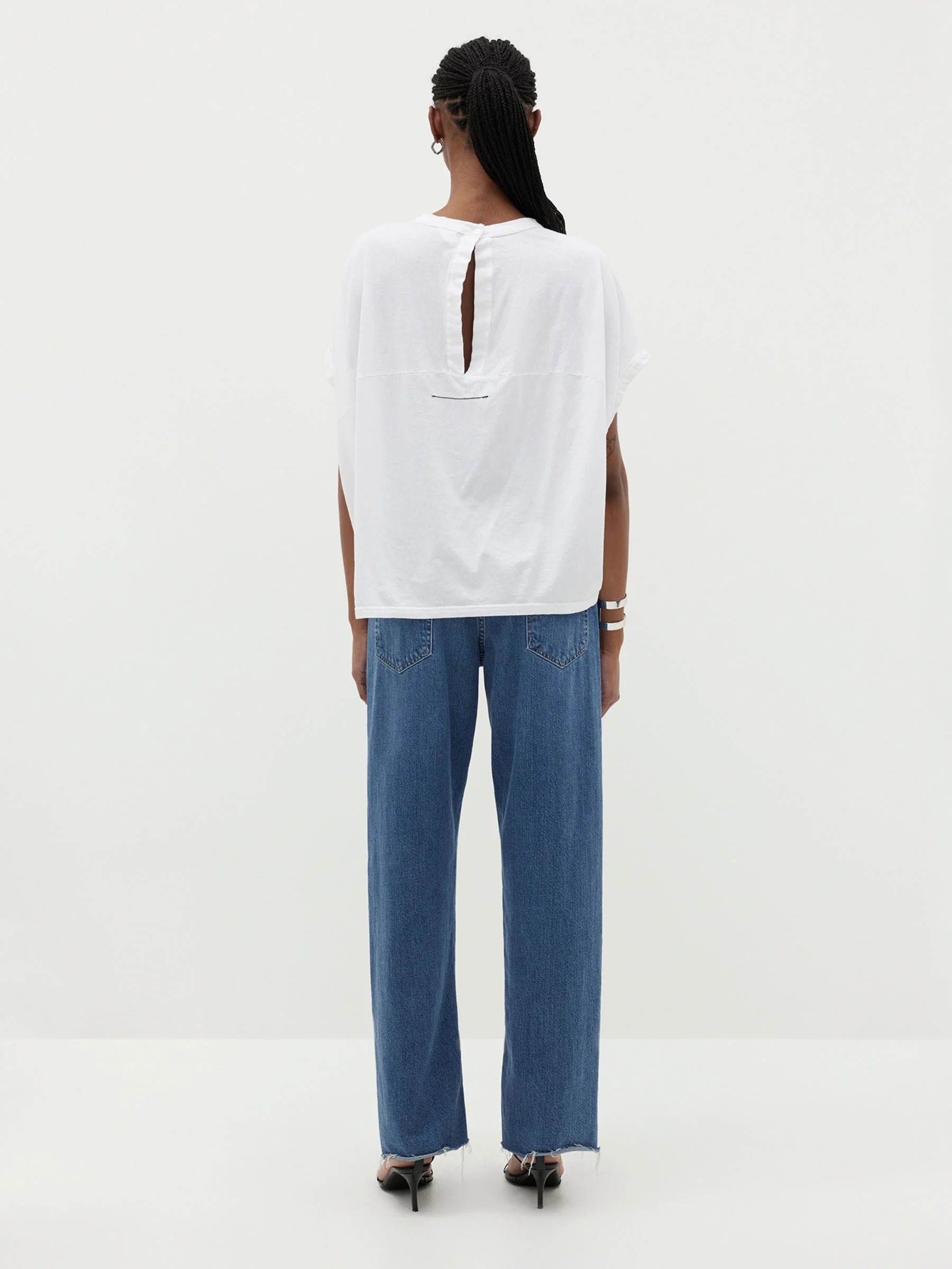 Slouch Circle Tank in White