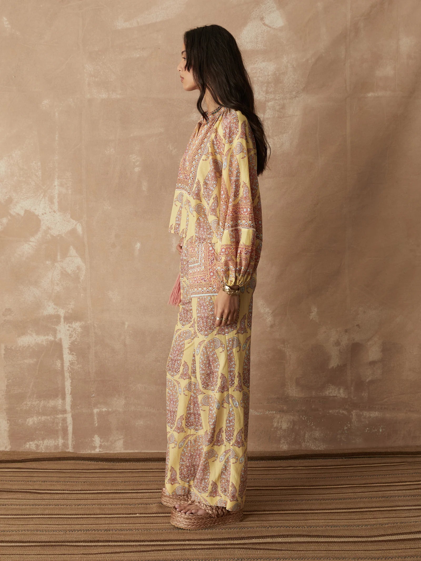 Calico Framed Smock Blouse