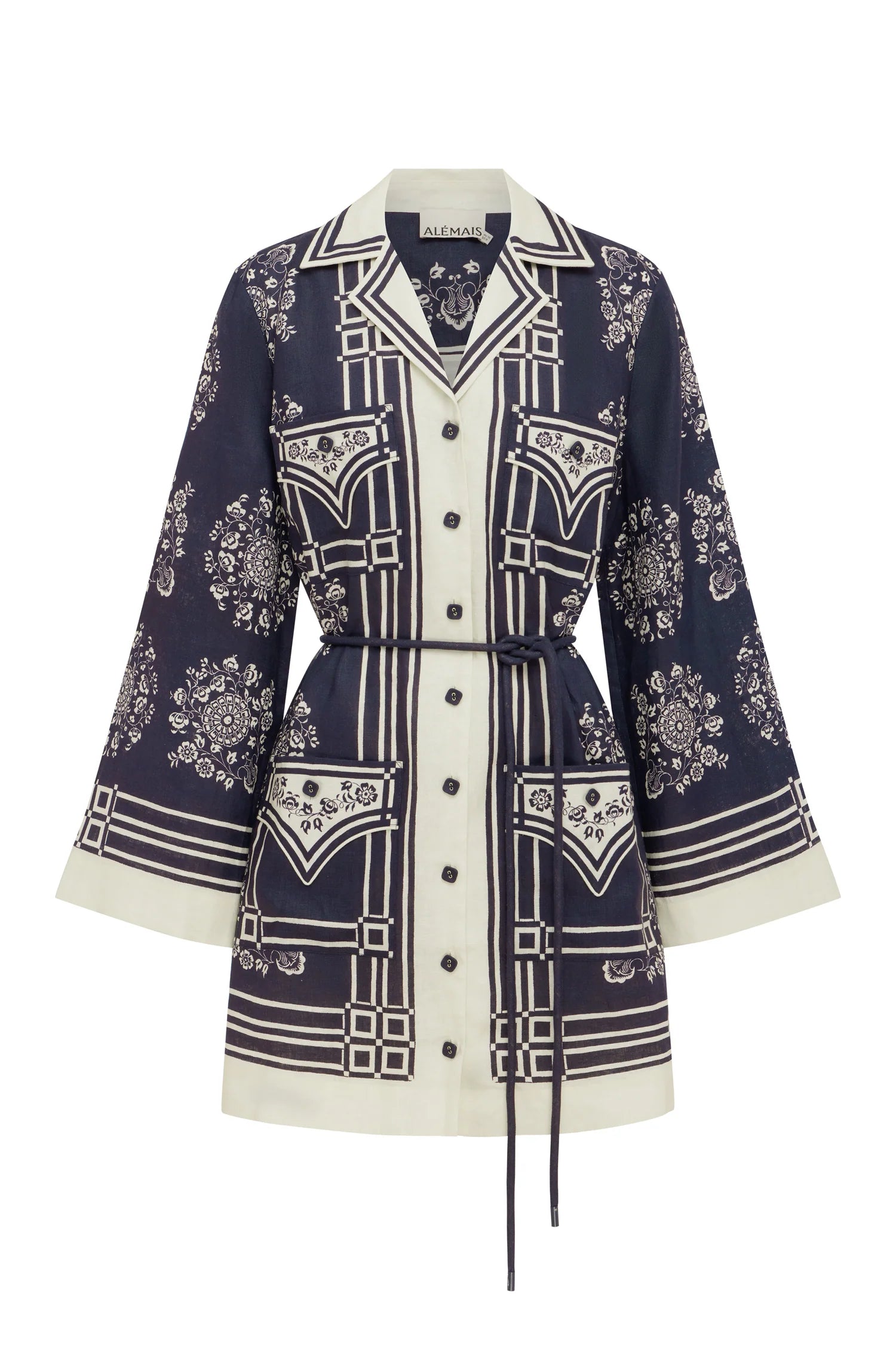 Banderra Linen Mini Shirt Dress
