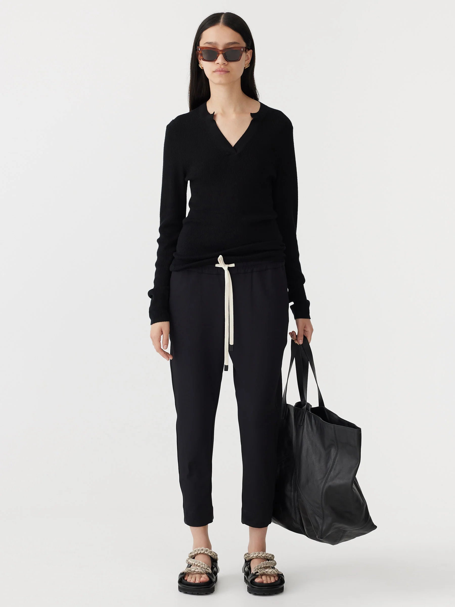 Stretch Twill Tapered Pant Black