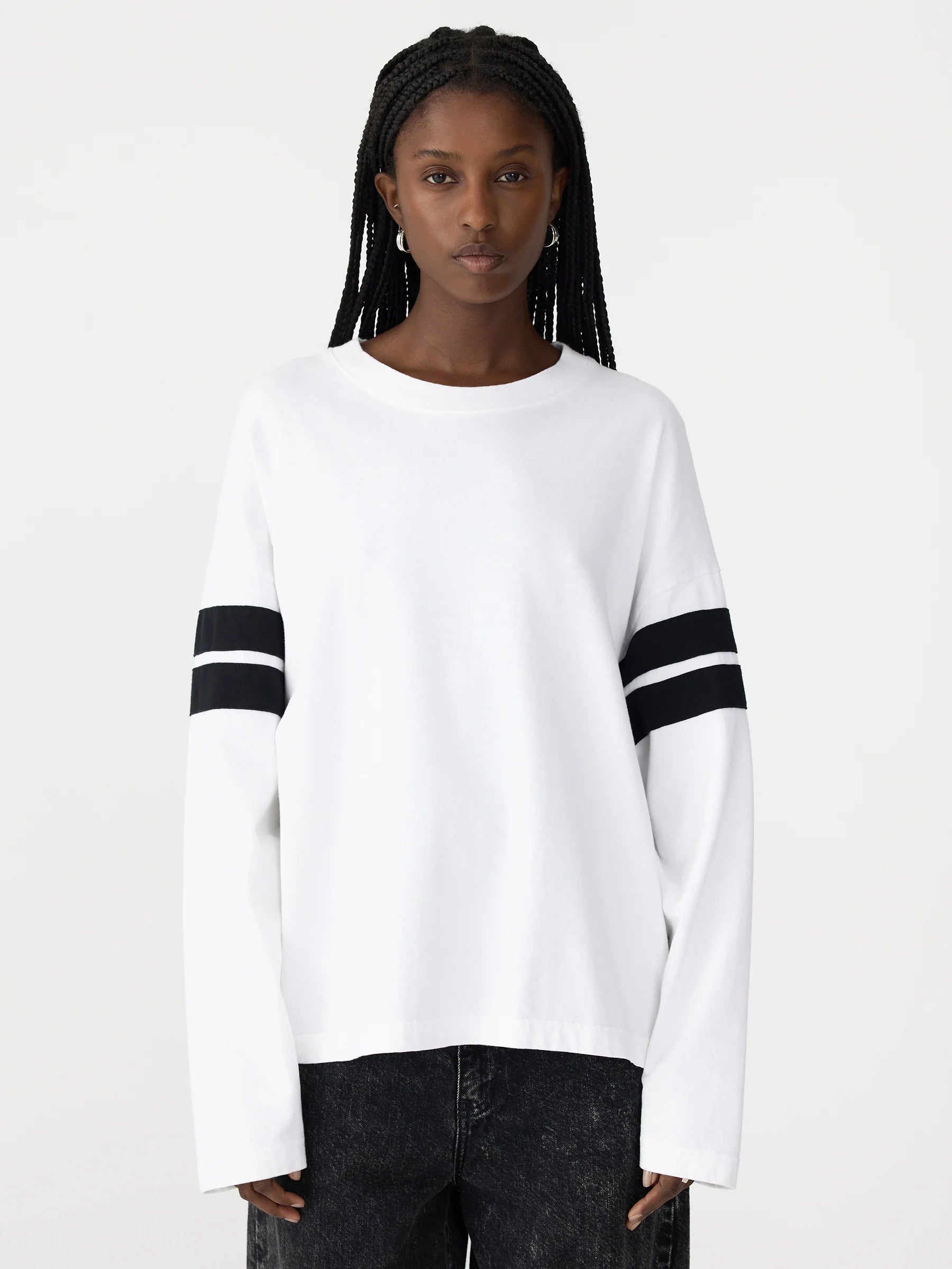 Boxy Rib Insert L/S T-Shirt