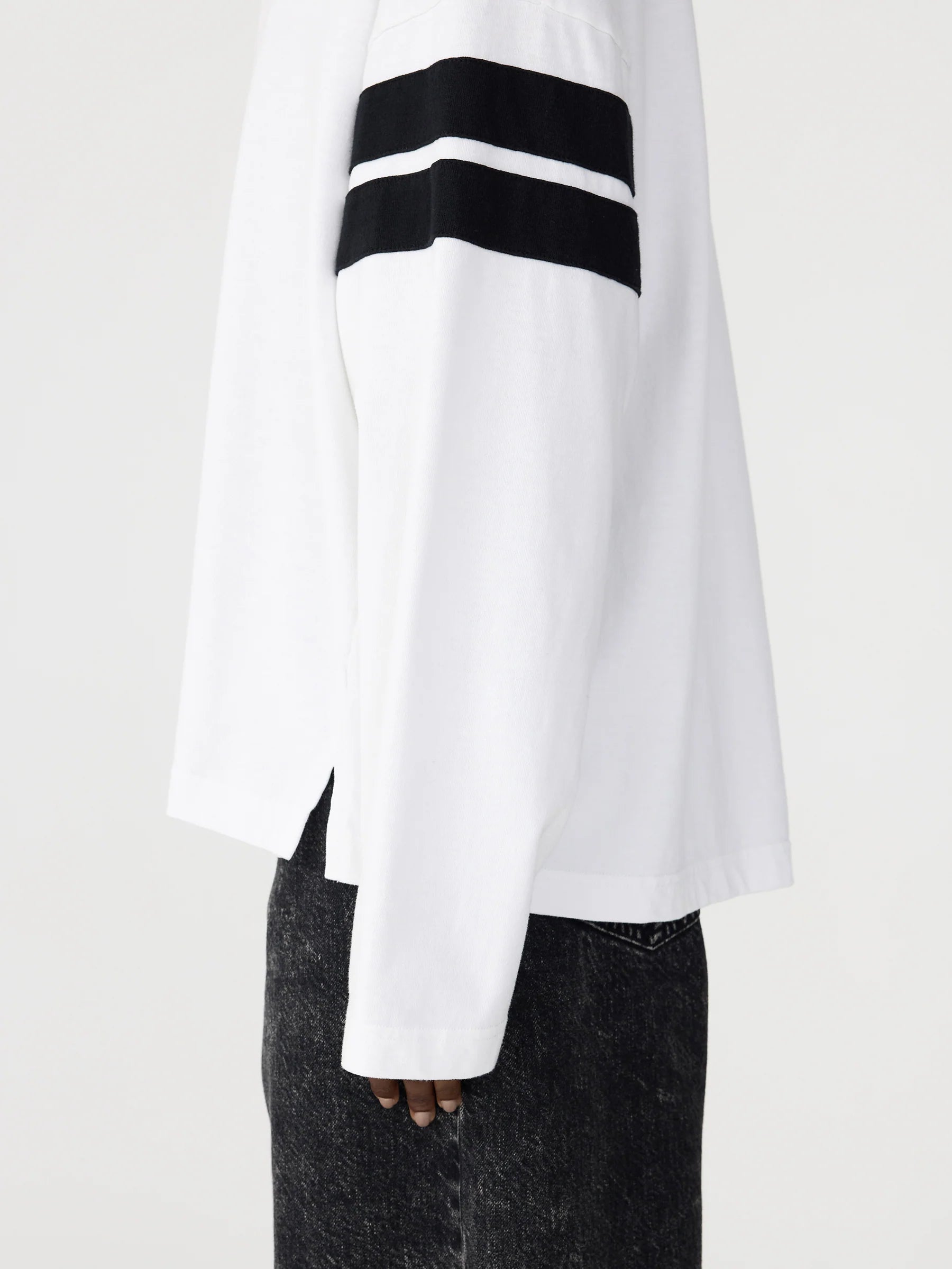Boxy Rib Insert L/S T-Shirt
