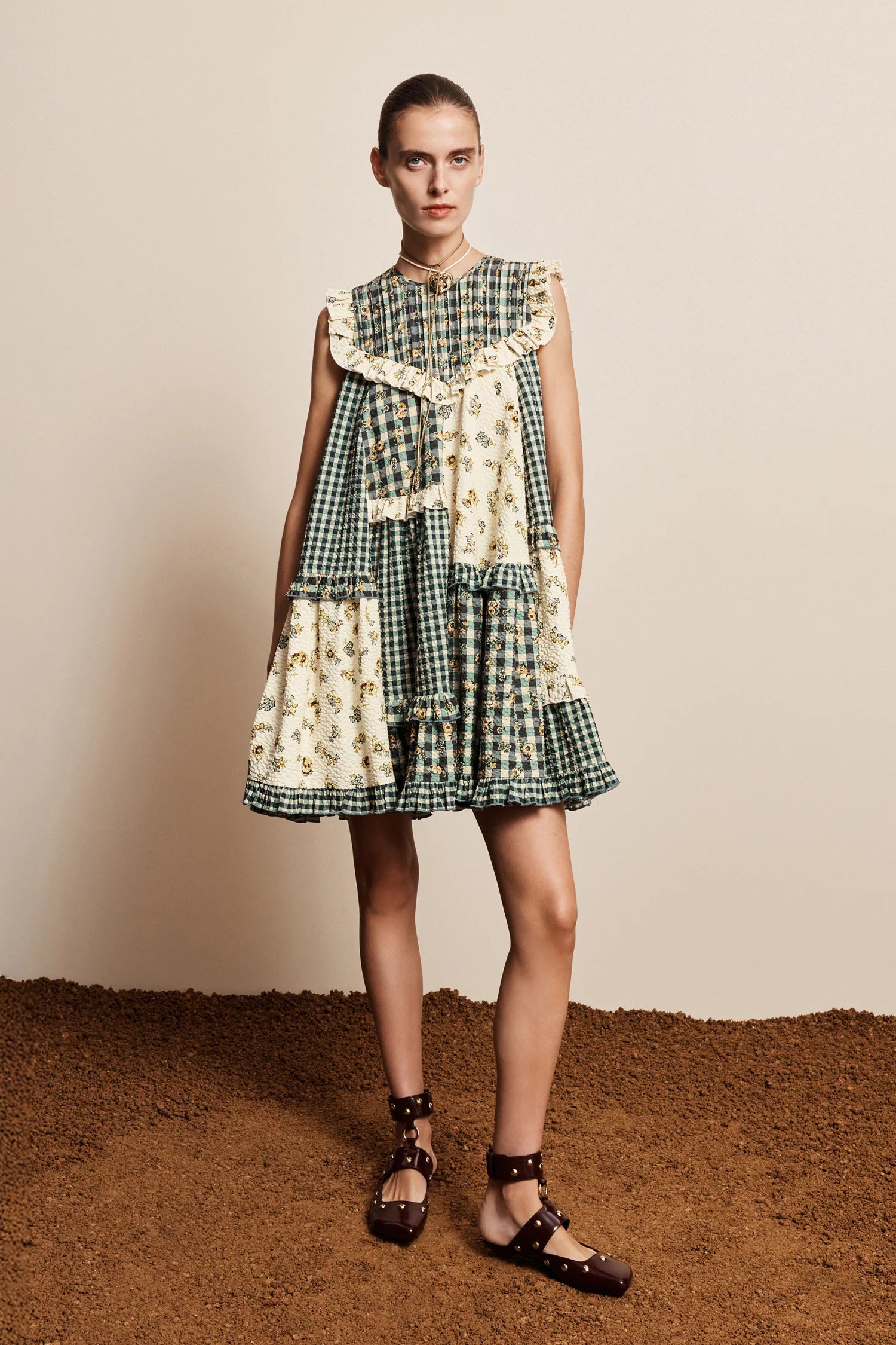 Outrider Seersucker Mini Dress