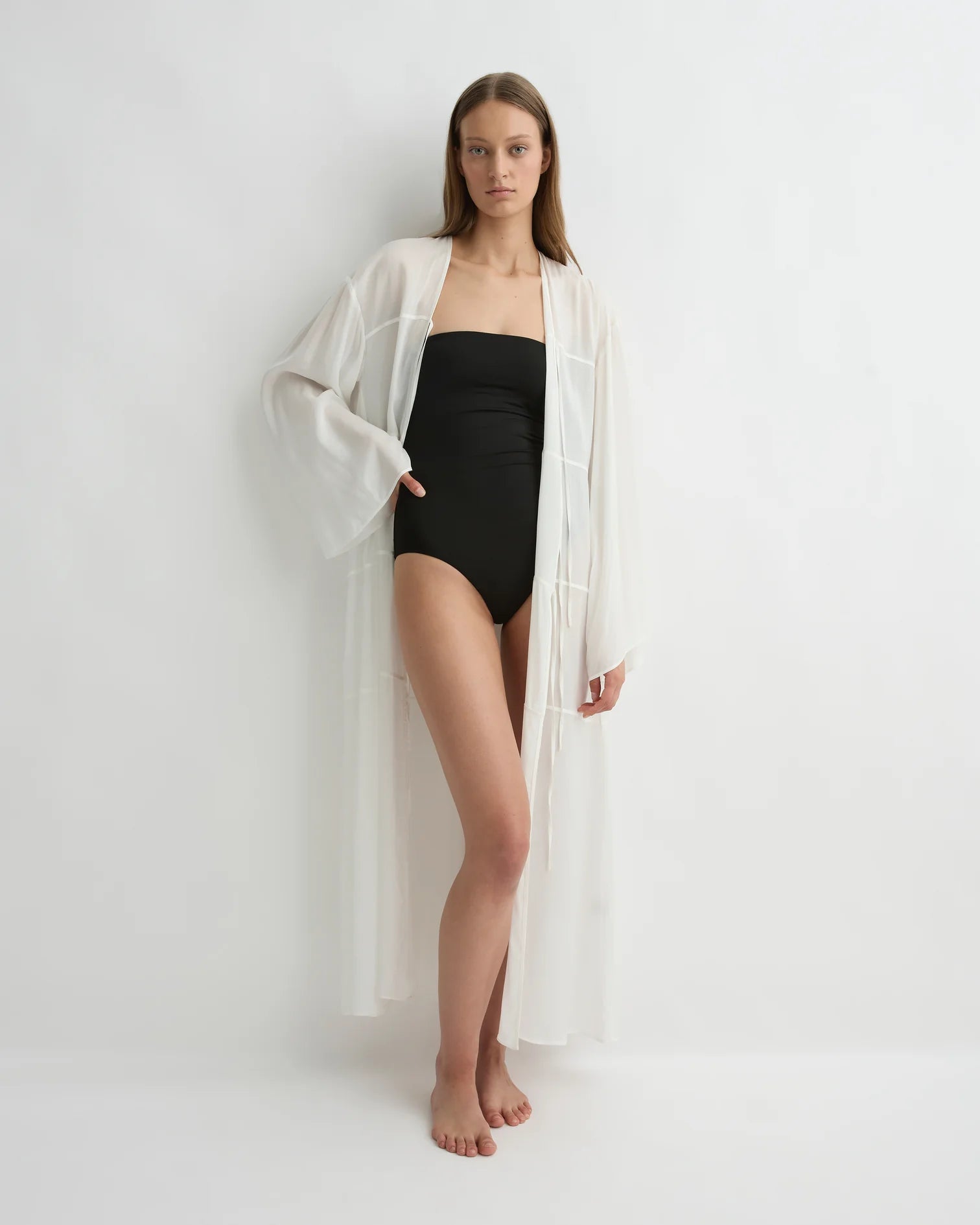 Cremona Tie-Front Maxi Coverup - White