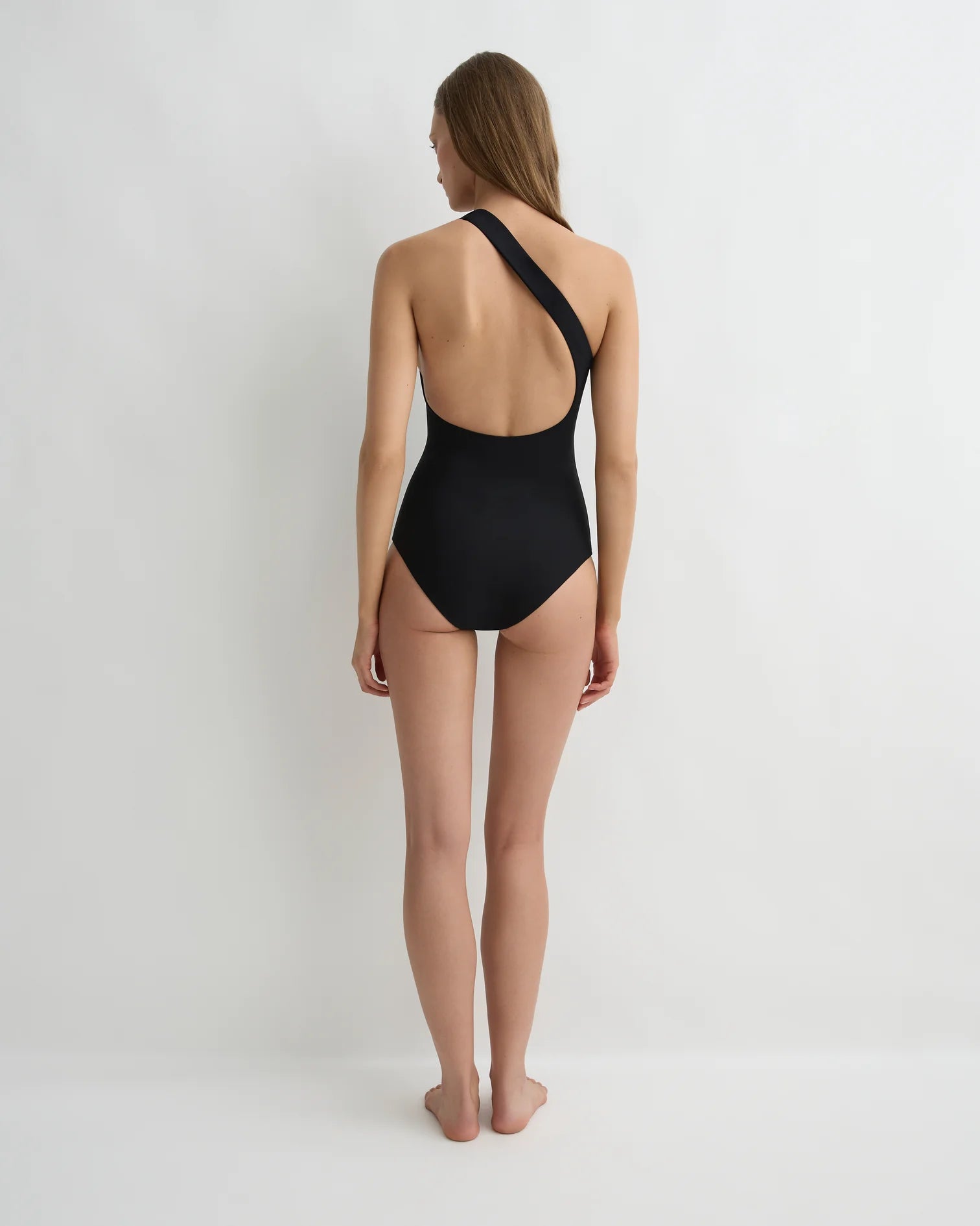 Colette One Shoulder One Piece in Black