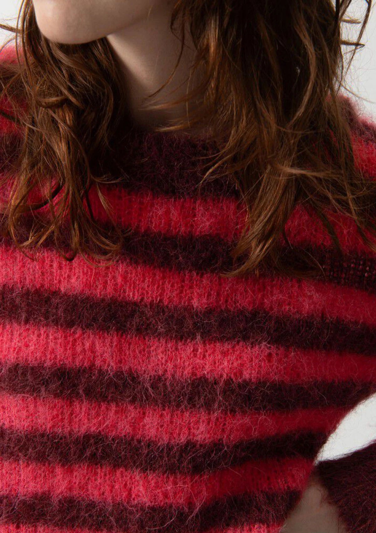 Bymi Sweater in Burgundy Stripe