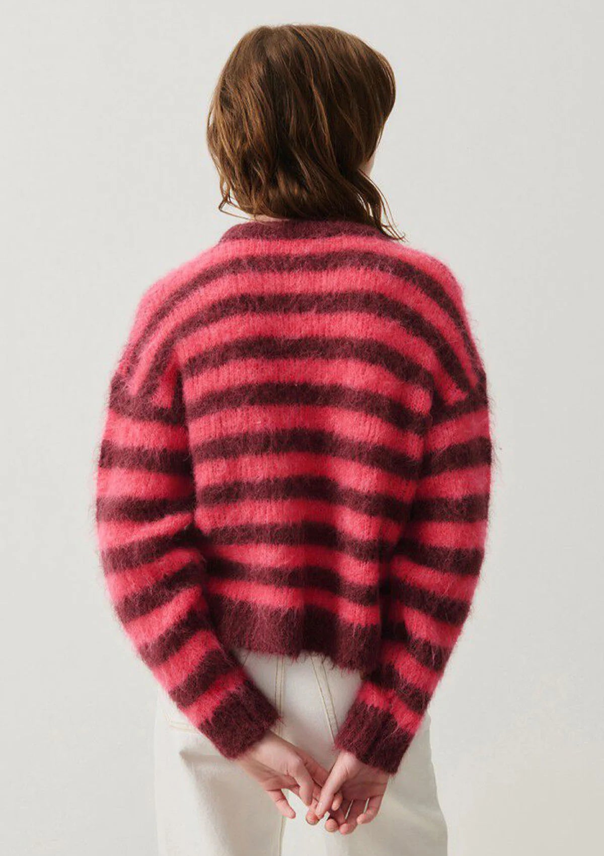 Bymi Sweater in Burgundy Stripe