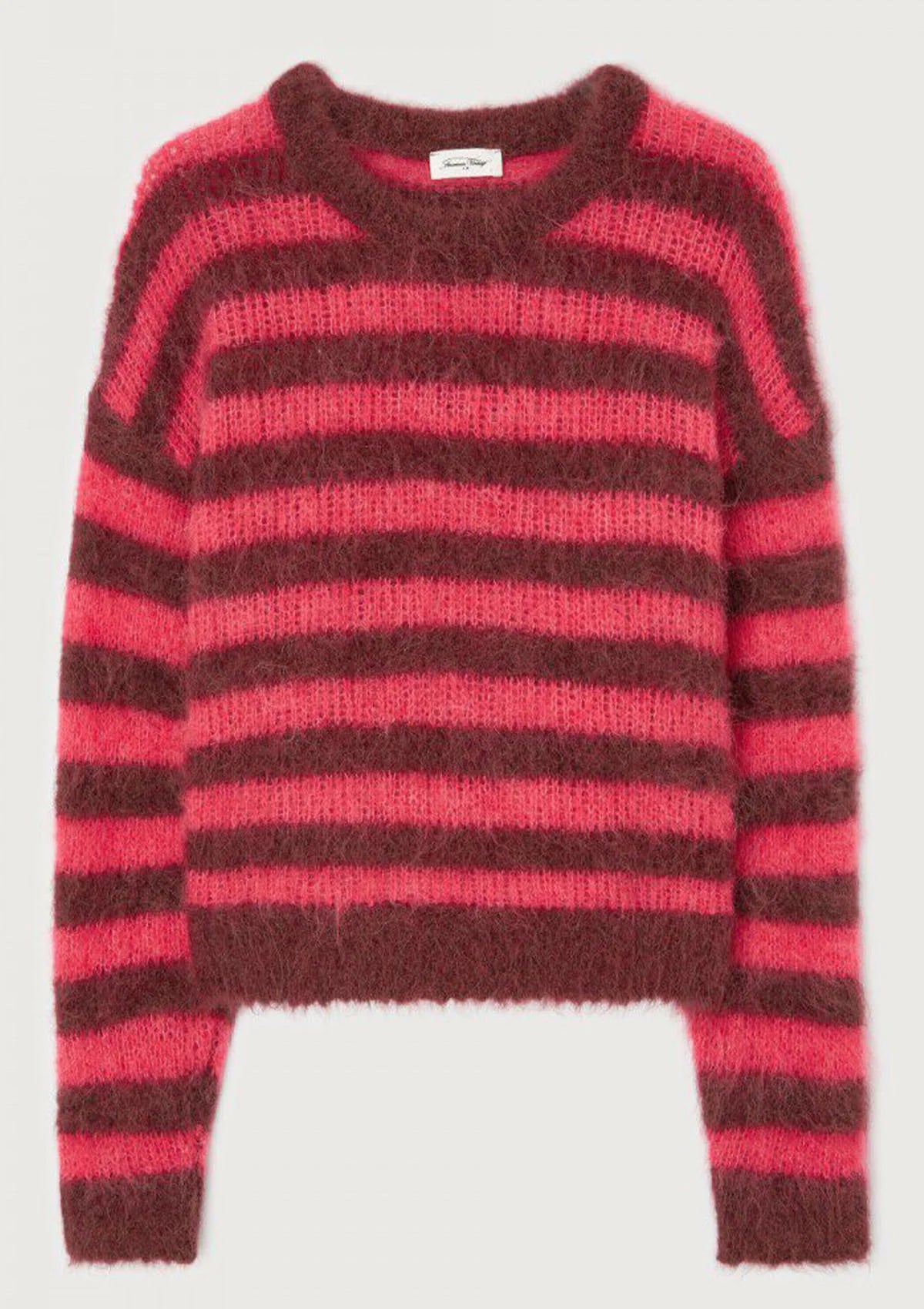 Bymi Sweater in Burgundy Stripe