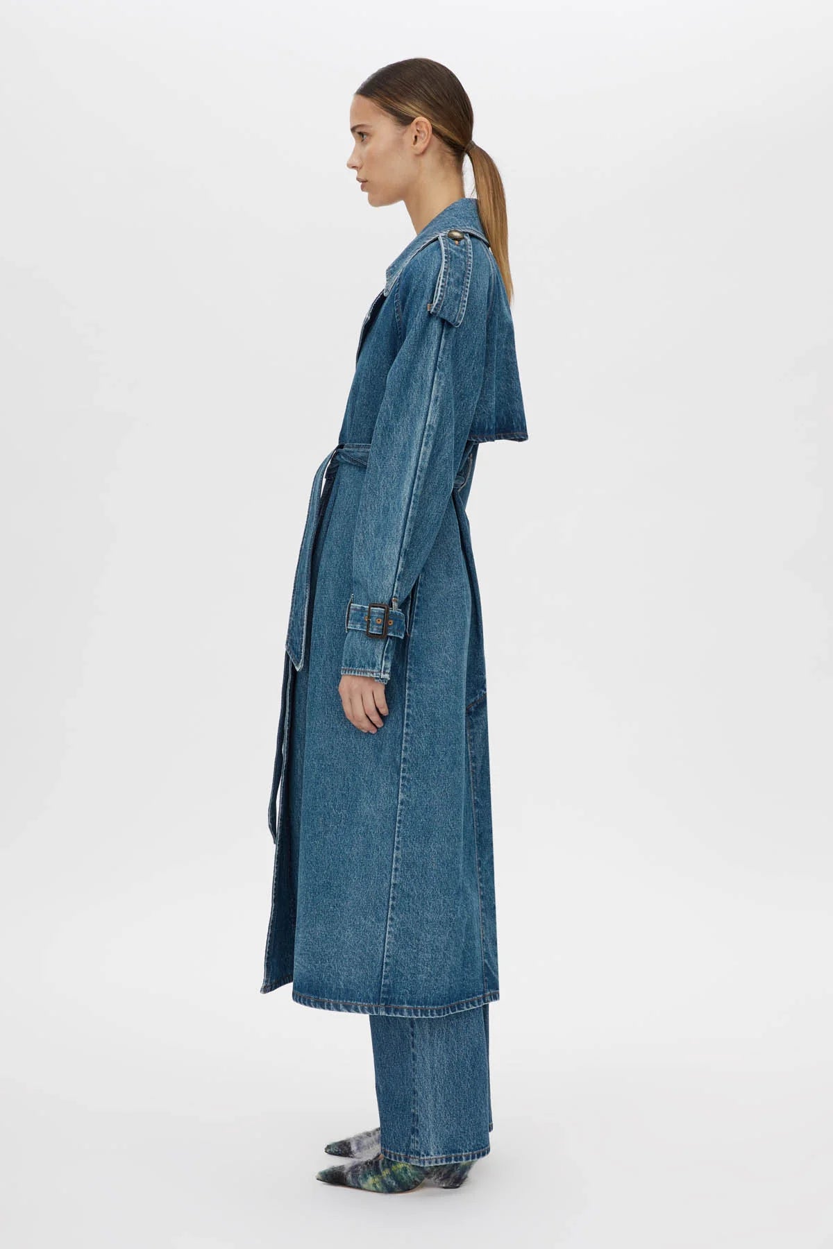 Calyx Denim Trench Coat