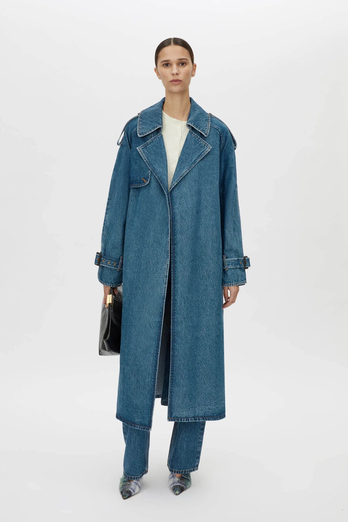 Calyx Denim Trench Coat