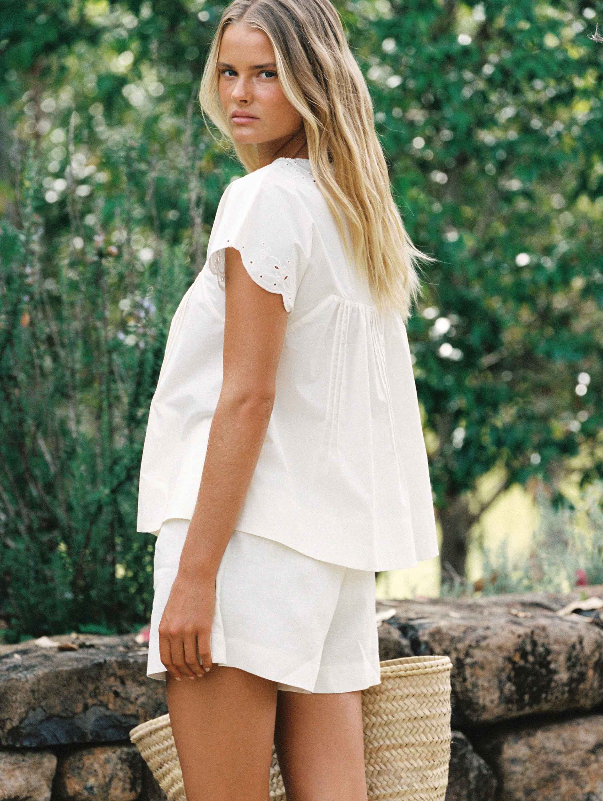 Memoir Blouse in Gardenia
