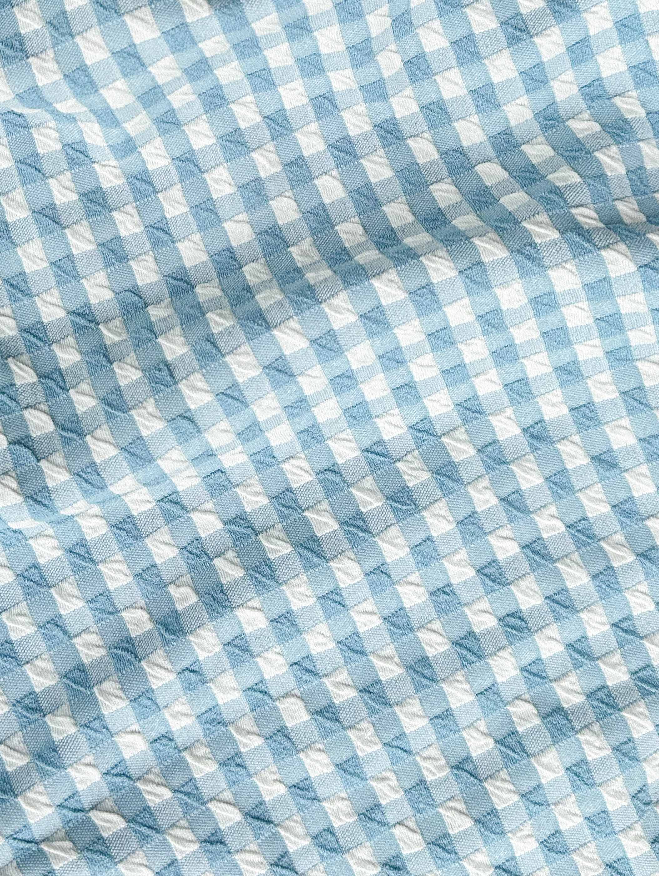 Moulded Bustier in Chambray Gingham