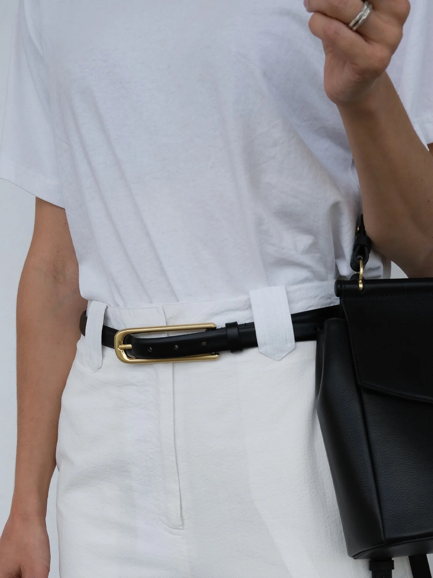 Jolene Belt in Black Croc