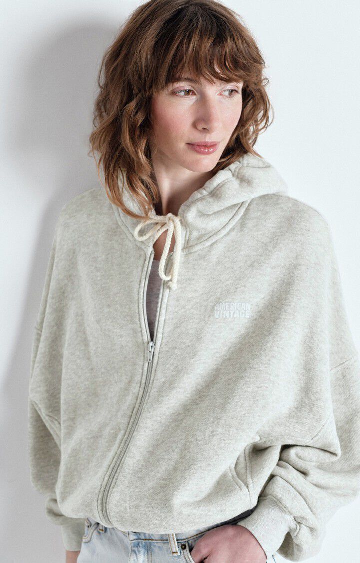 Kodytown Zip Up Sweater in Polar Melange
