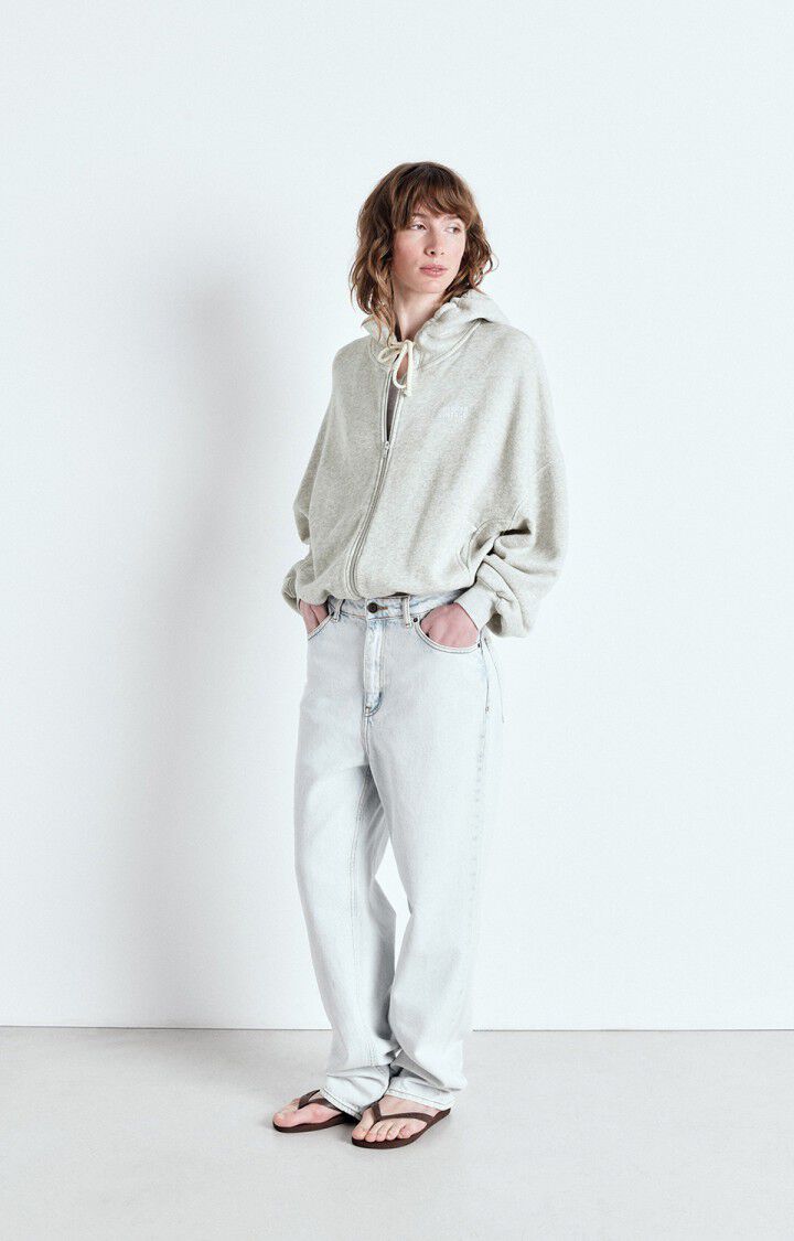 Kodytown Zip Up Sweater in Polar Melange
