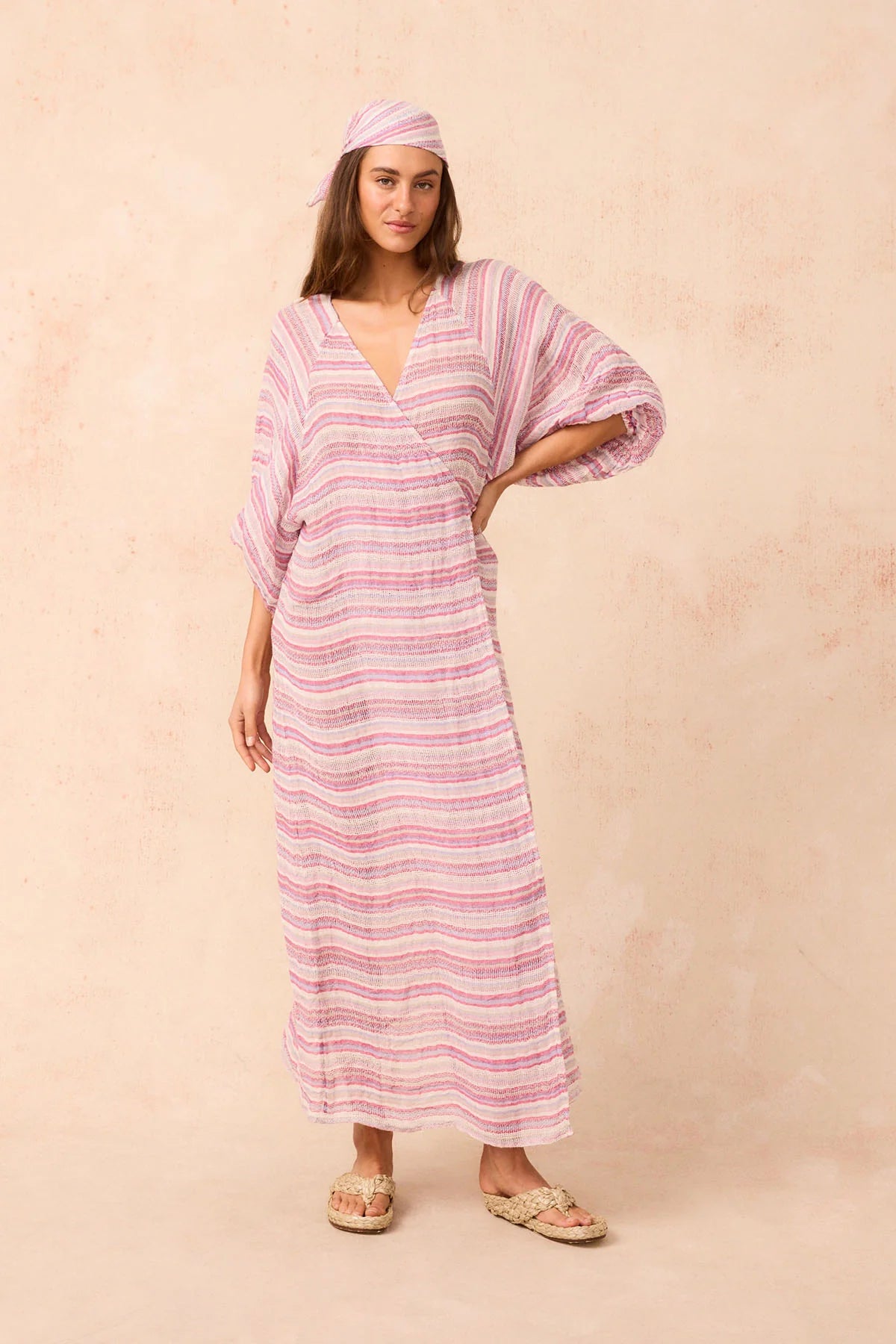 Ainu Maxi Dress in Pampa Stripe