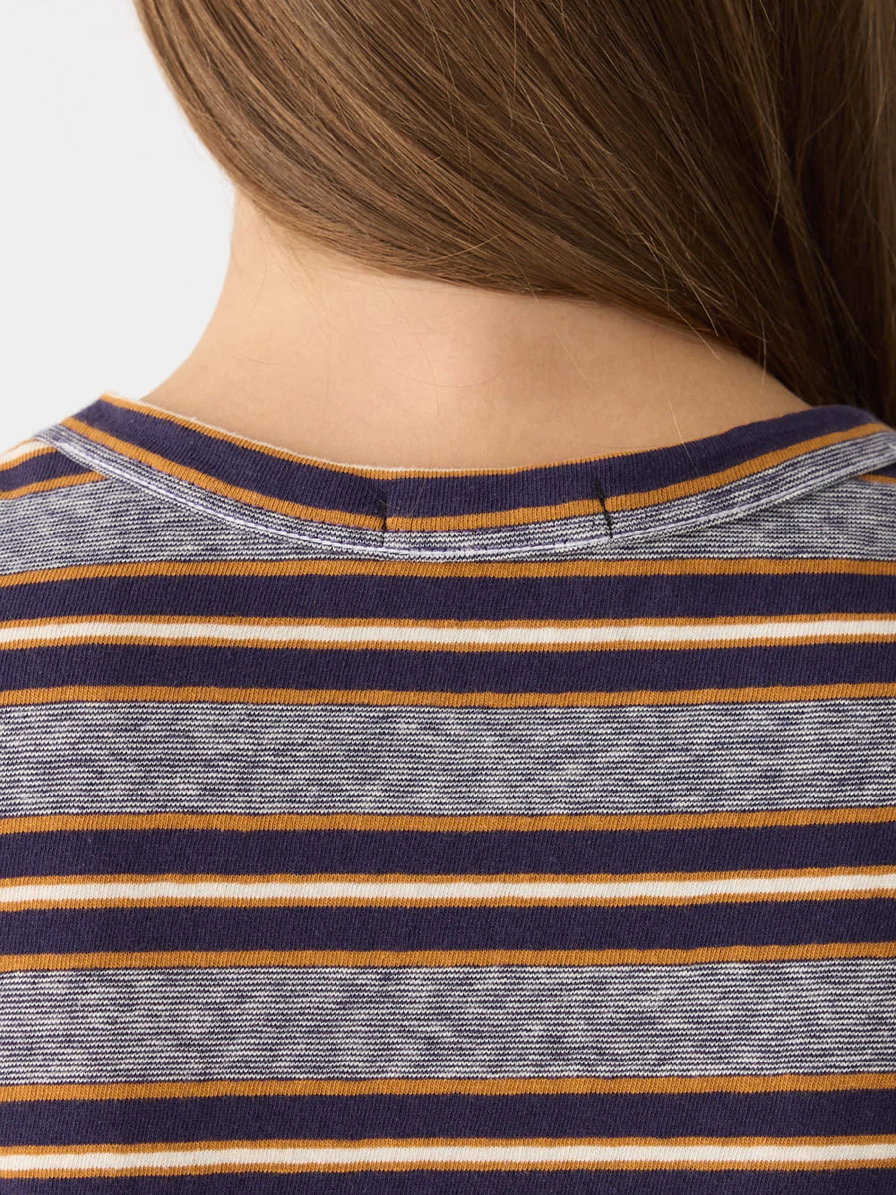 Vintage Stripe Longsleeve Baby T-Shirt in Purple/Gold