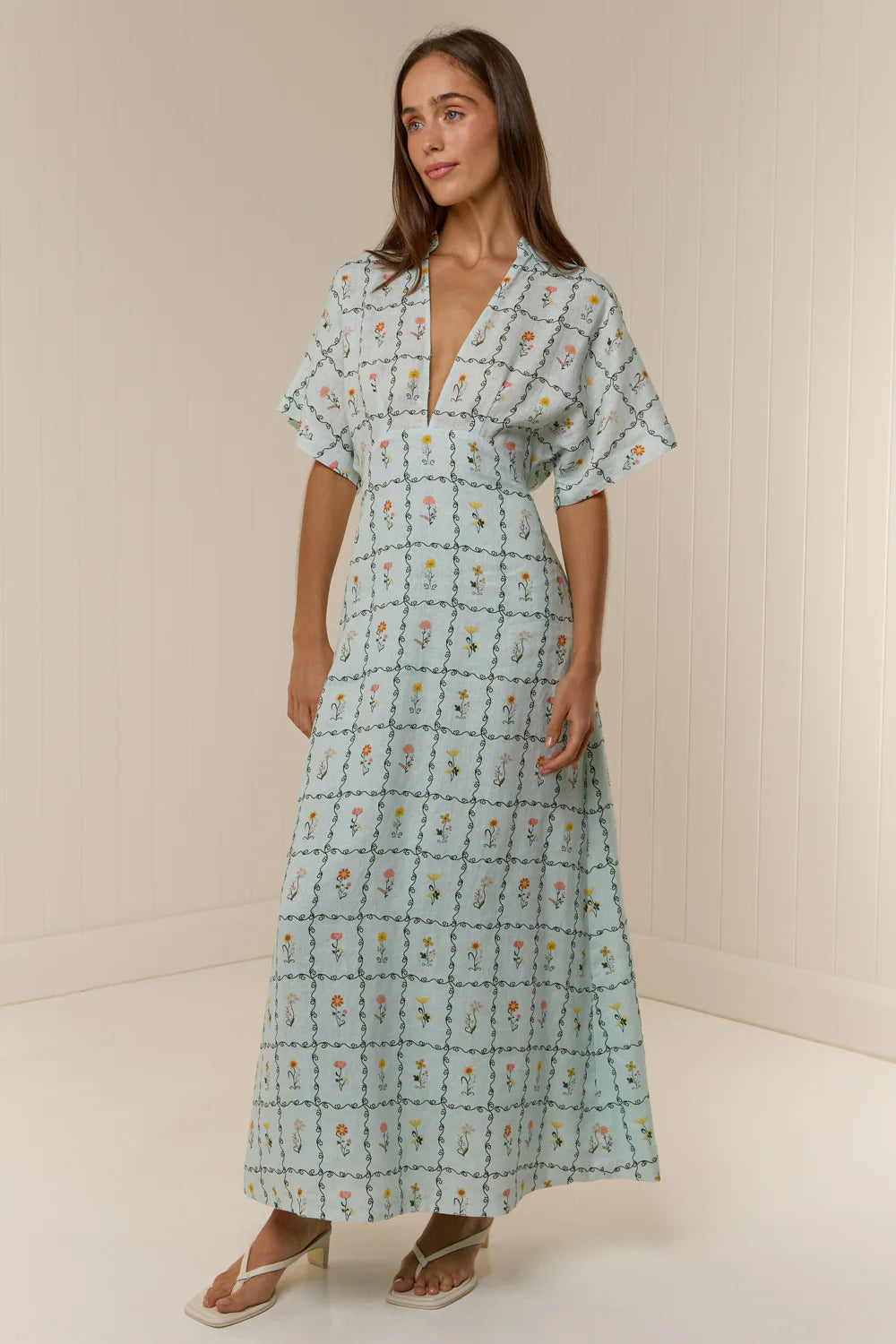 Jasmine Dress in Calypso Tile