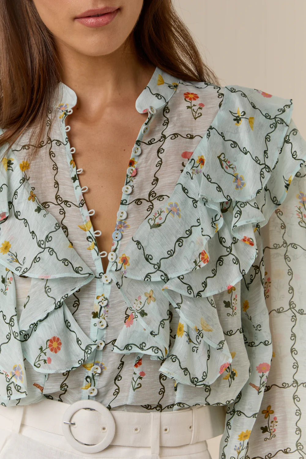 Suki Blouse in Calypso Tile