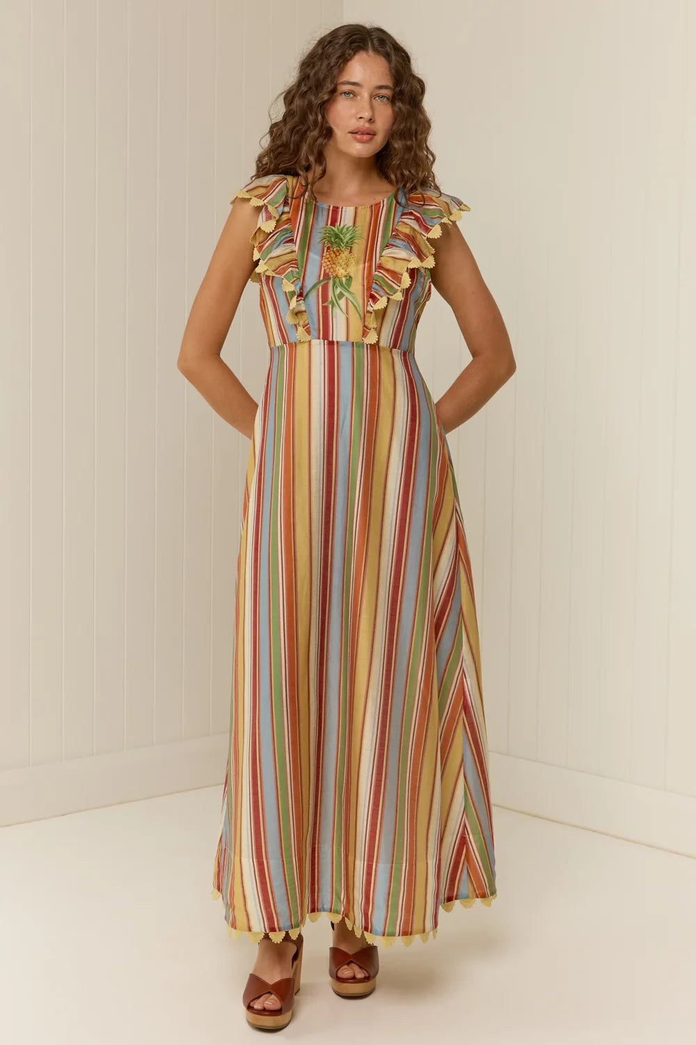 Quinn Dress in Anana Stripe