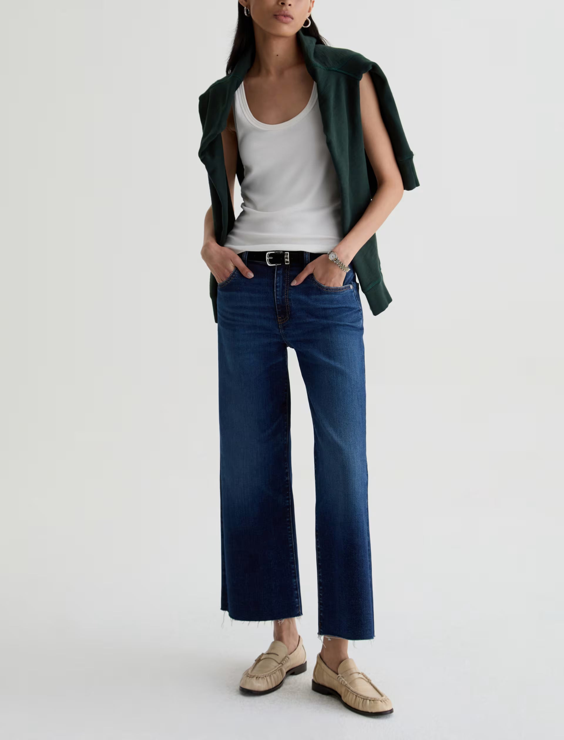 Saige Wide Leg Crop in Outspoken