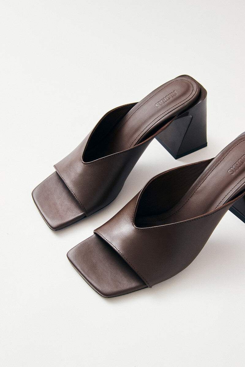 Tasha Leather Sandals in Brown