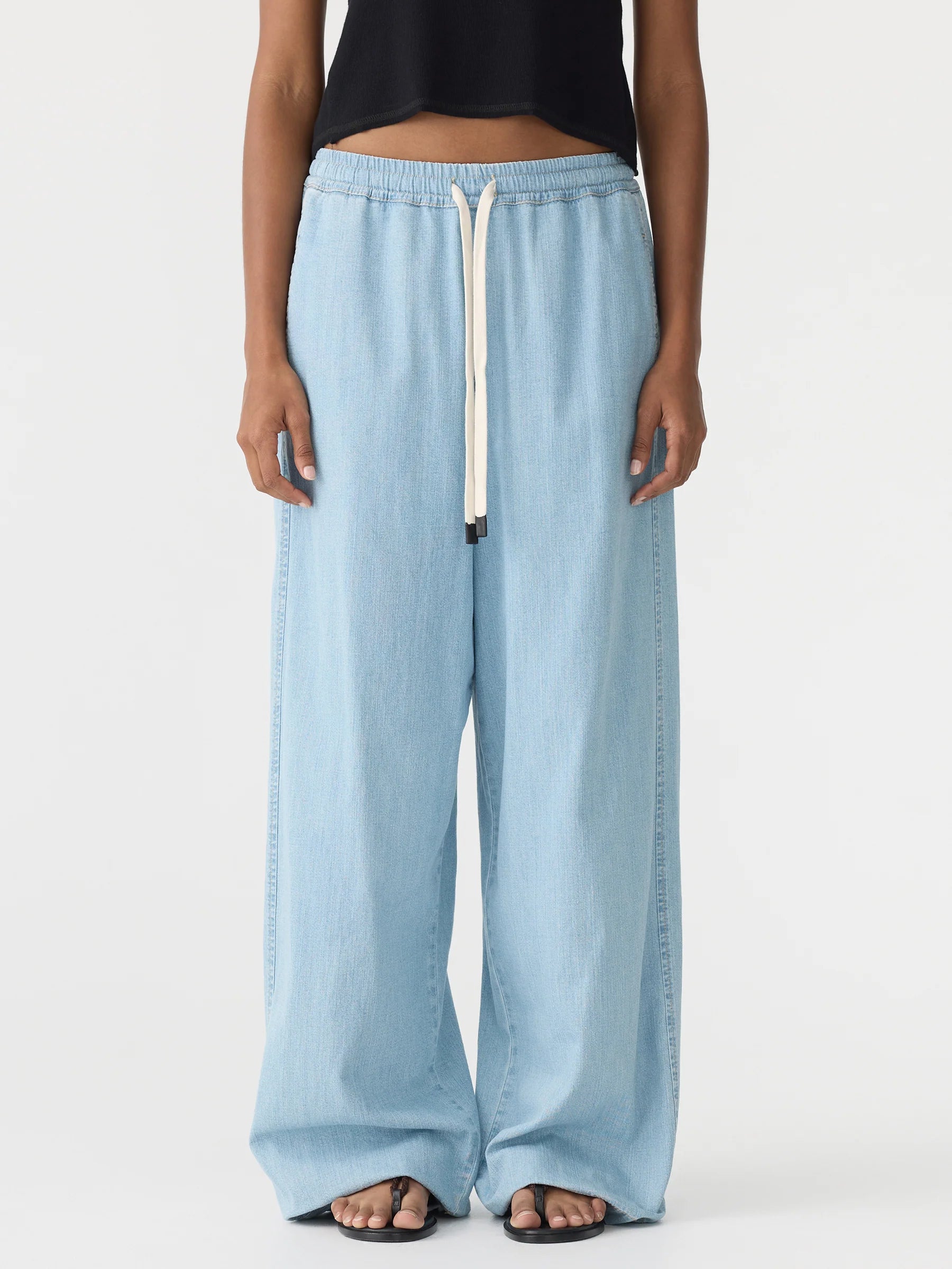 Organic Denim Wide Leg Pant