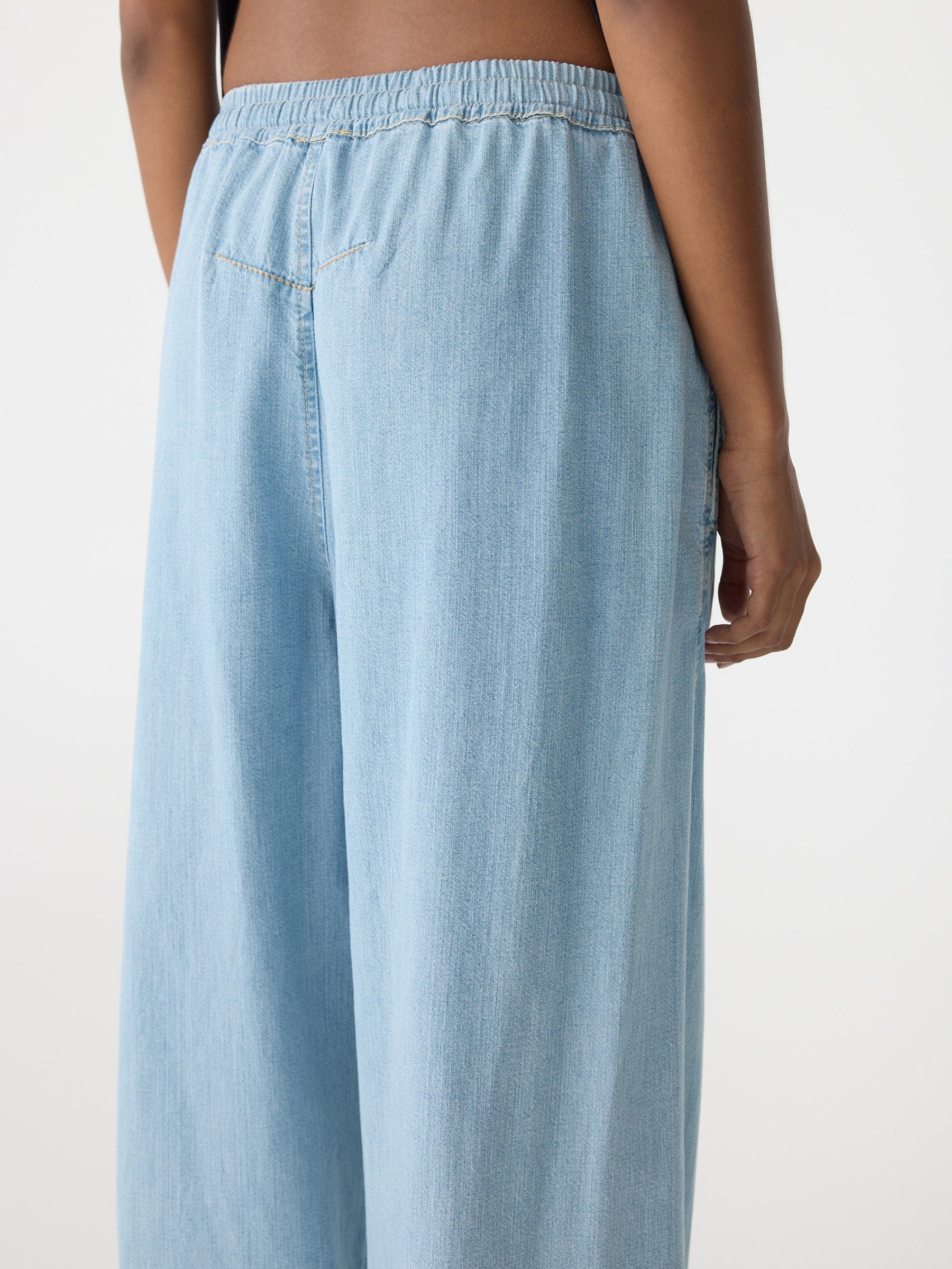 Organic Denim Wide Leg Pant