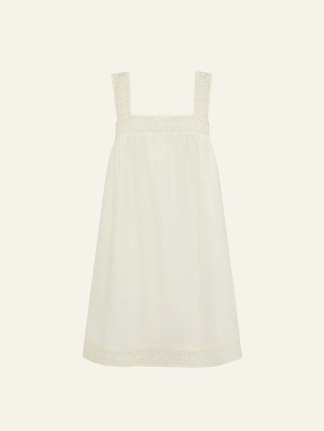 Broderie Dress in Gardenia
