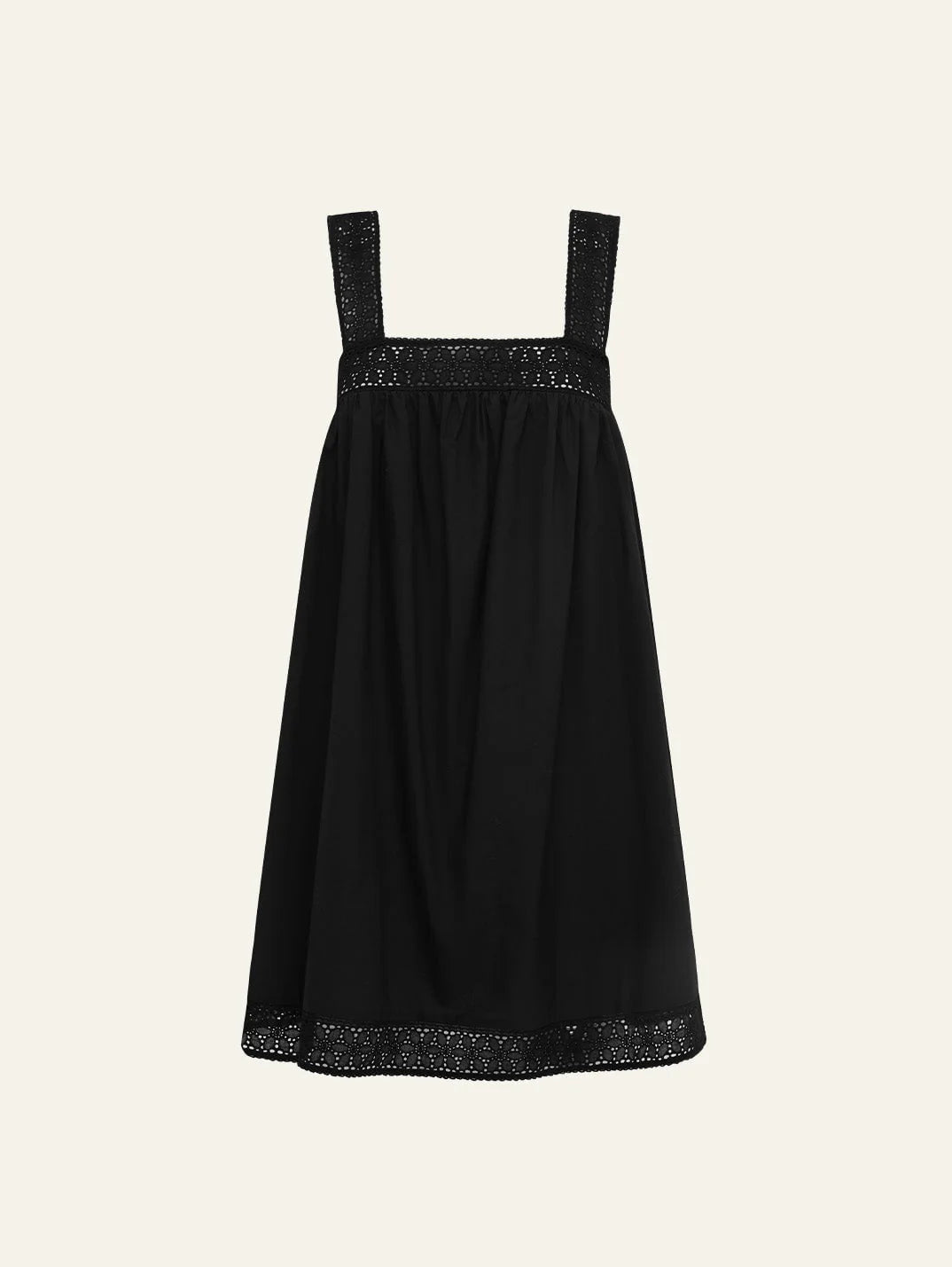 Broderie Dress in Noir