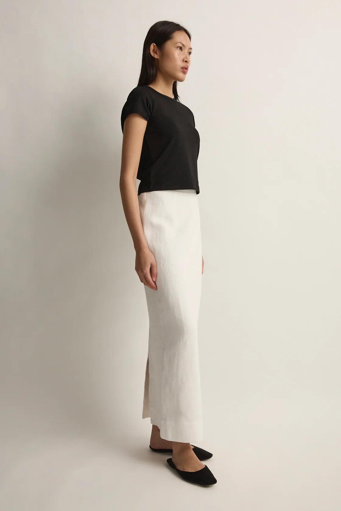 Emma Pencil Skirt in White
