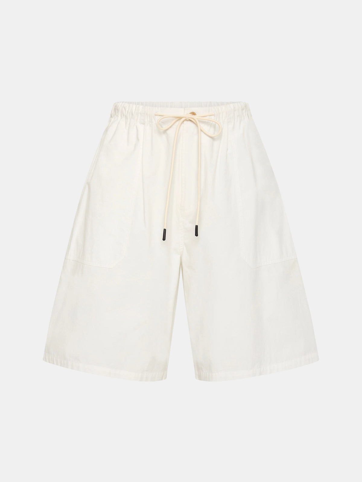 Crushed Cotton Workwear Short in White