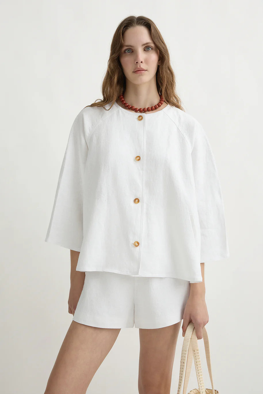 Olivia Blouse in Ivory