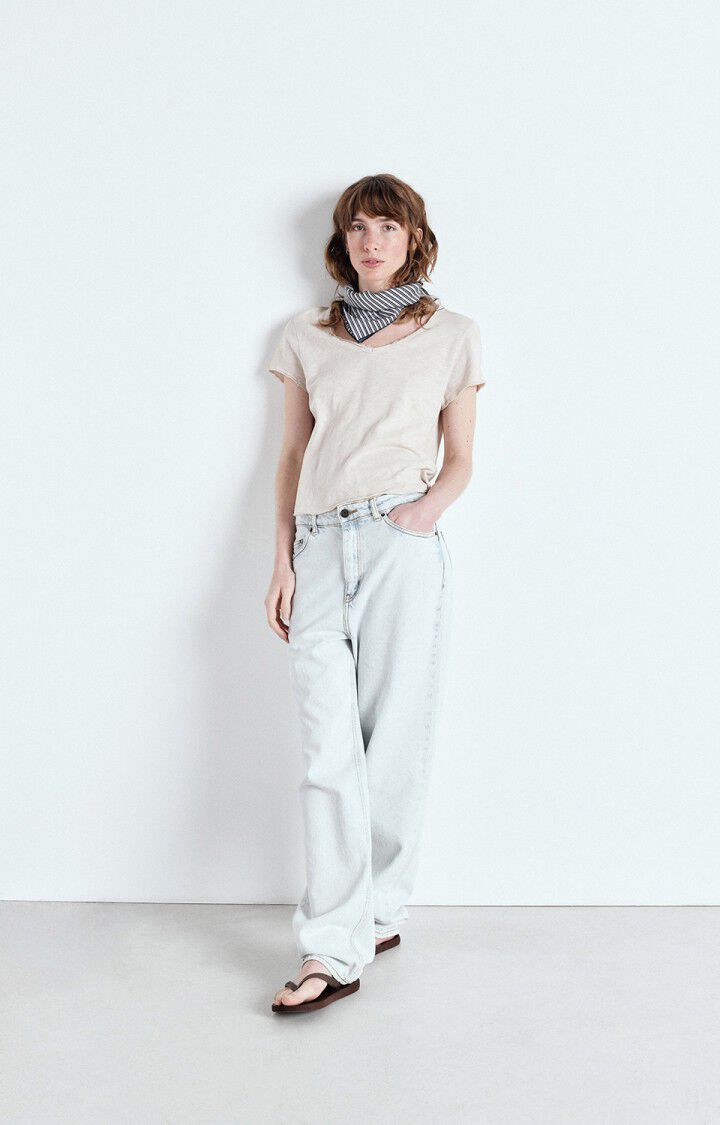 Sonoma V Neck T-Shirt in Vintage Mastic