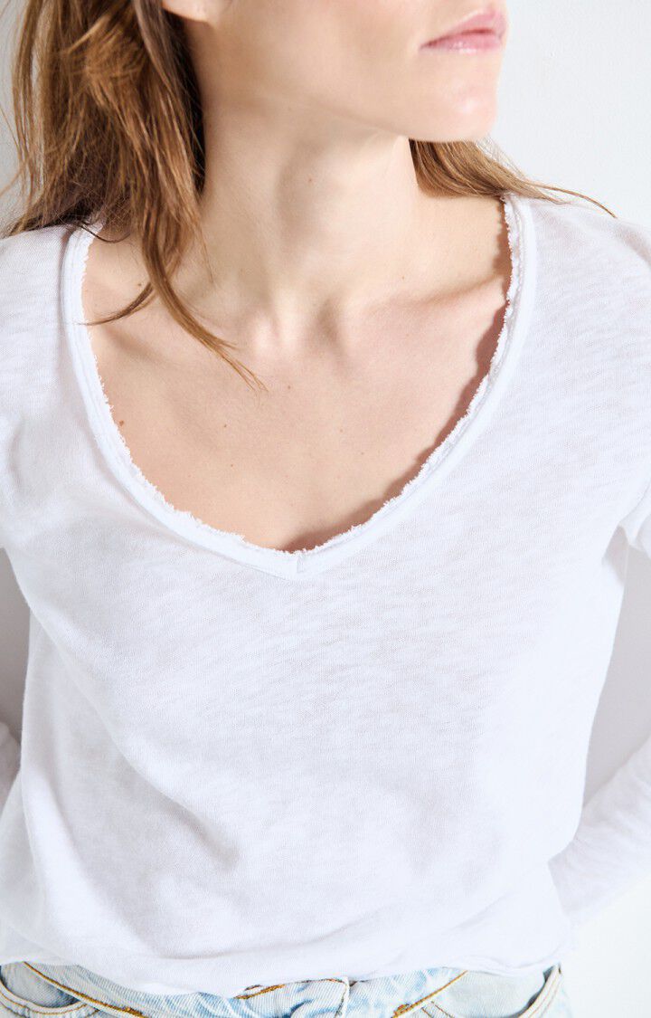 Sonoma V-Neck Fitted T-Shirt in White