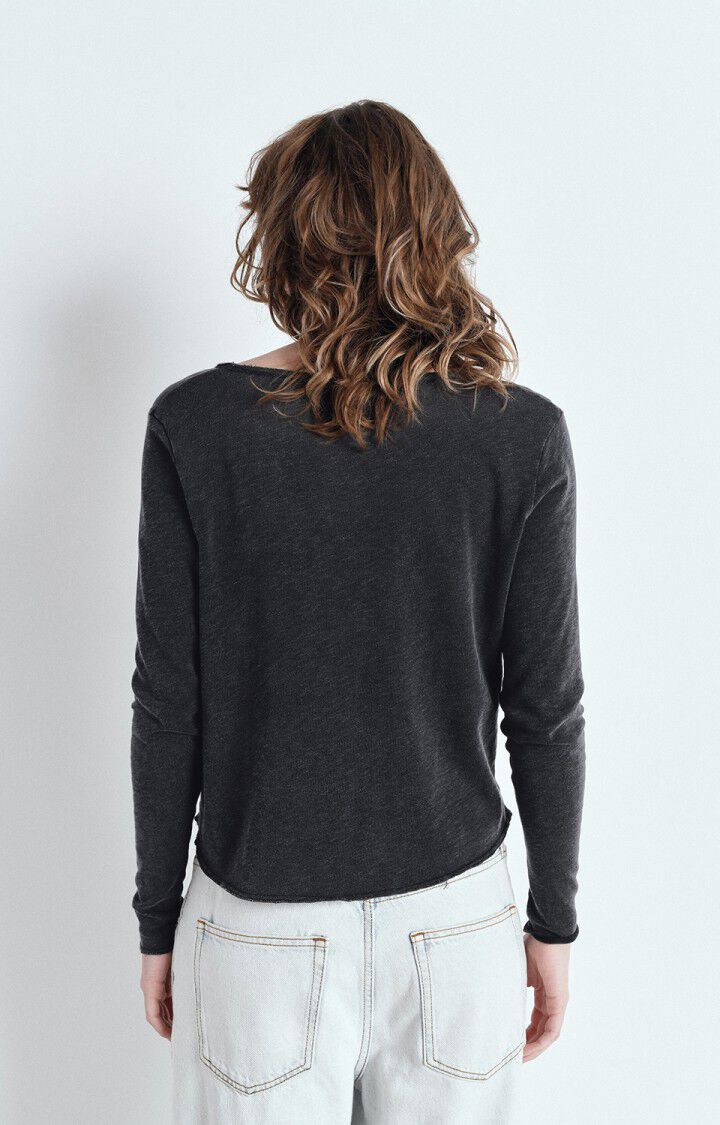 Sonoma L/S V Neck Fitted T-Shirt in Vintage Black