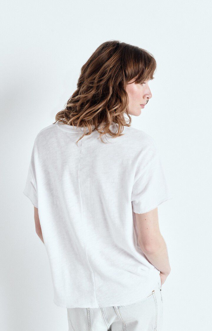 Sonoma Round Neck Raw Edge T-Shirt in White