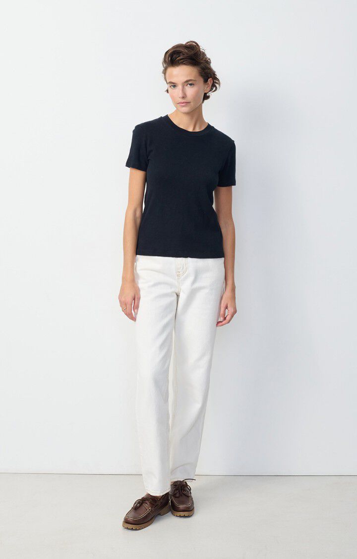 Sonoma Round Neck Fitted T-Shirt in Black