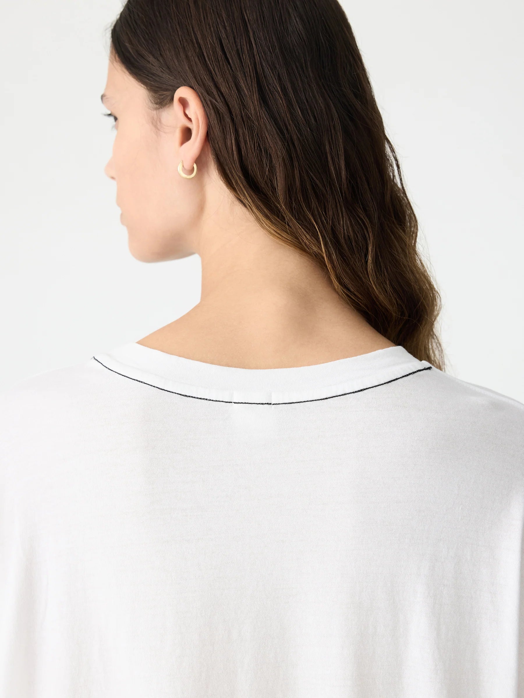 Slouch Side Step T-Shirt in White