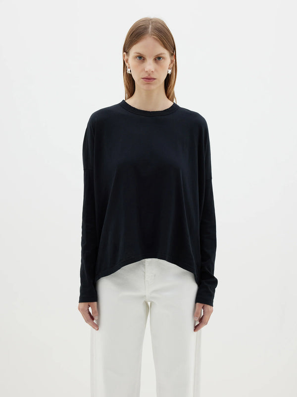 Slouch Circle L/S T-Shirt in Black