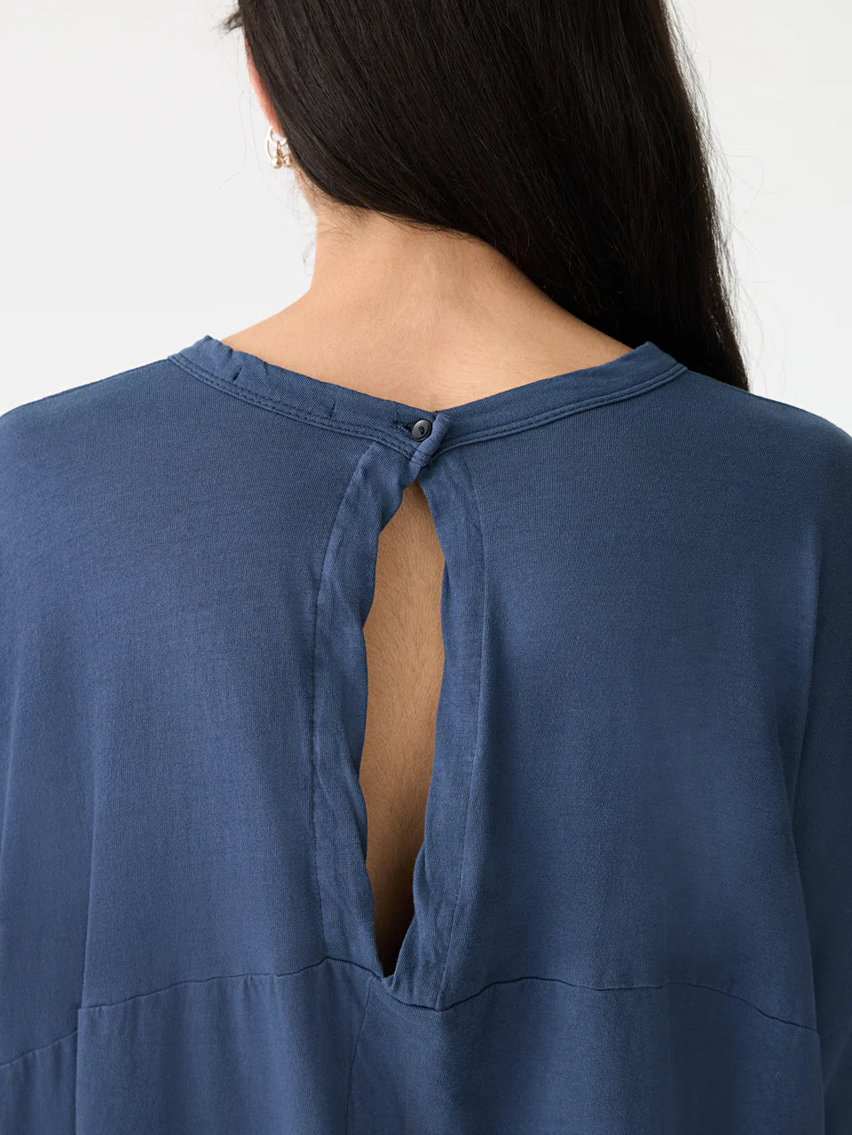 Slouch Circle L/S T-Shirt in Midnight Blue