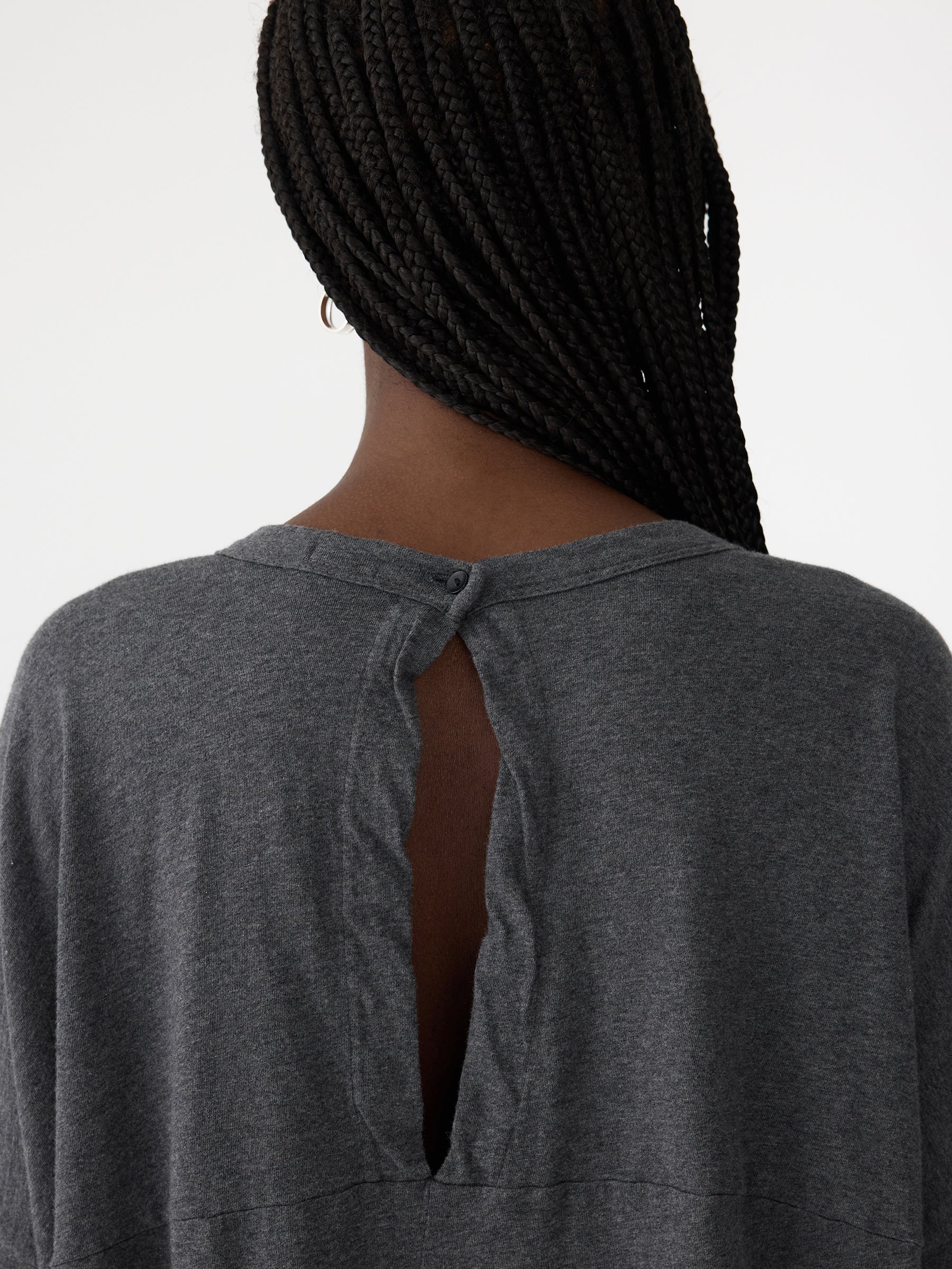 Slouch Circle L/S T-Shirt in Charcoal Marl