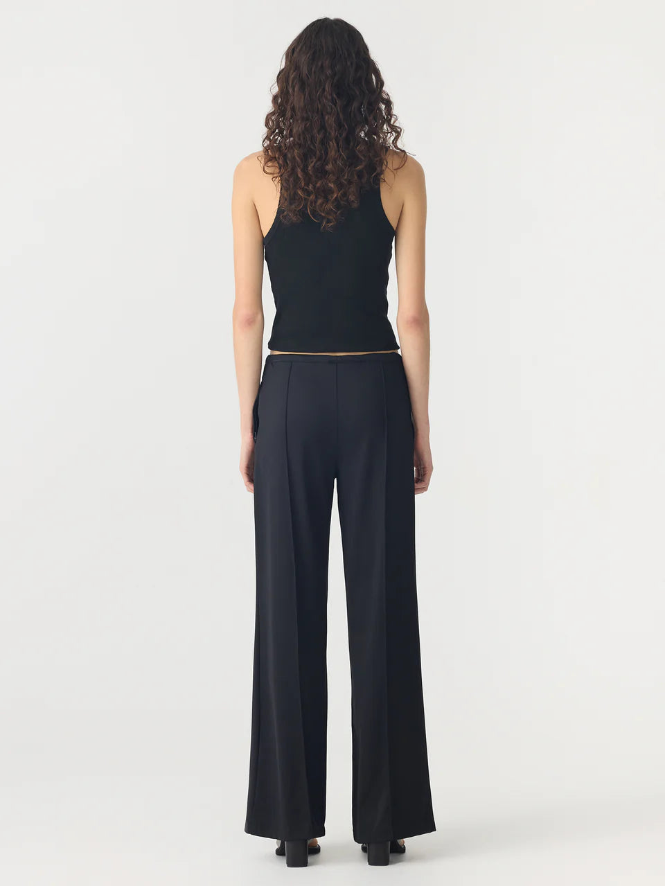 Refined Pinstitch Pant in Black