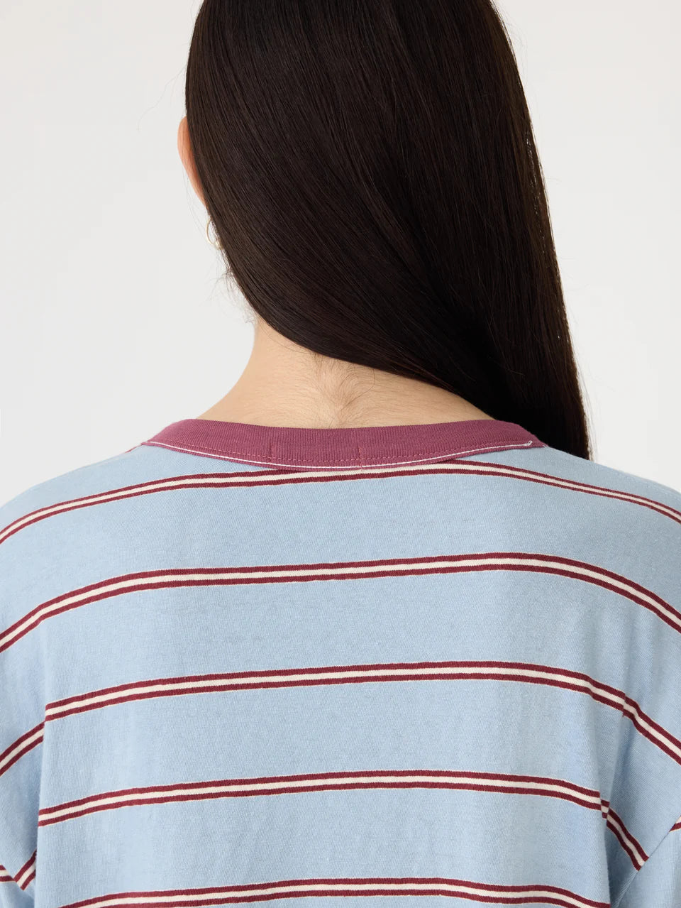 Stripe Boxy Pocket L/S T-Shirt