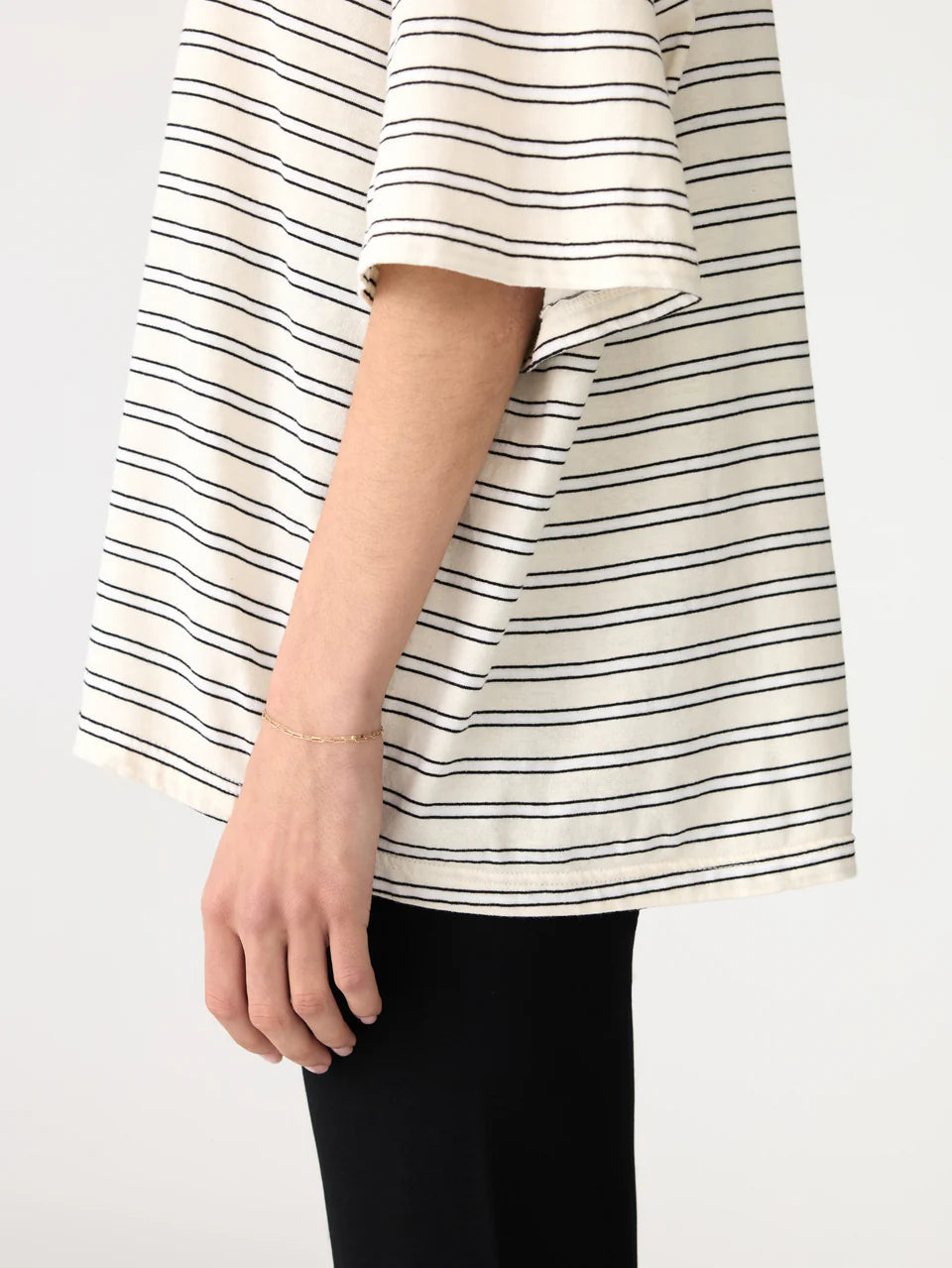 Stripe Boxy T-Shirt in Black/White
